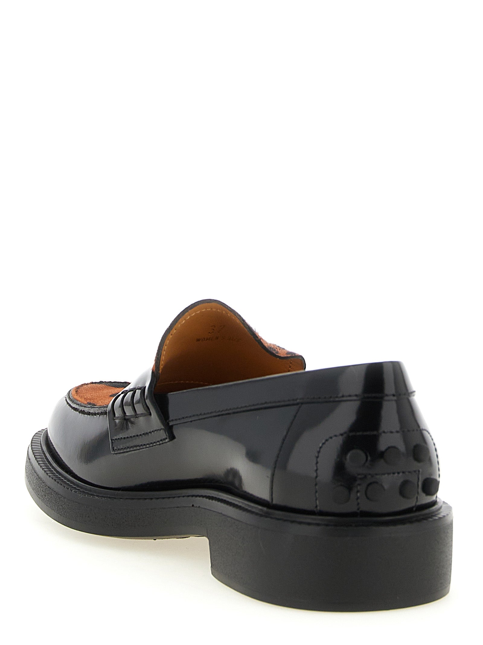 Tod's Black Calfskin Slip-On Loafers Tod's