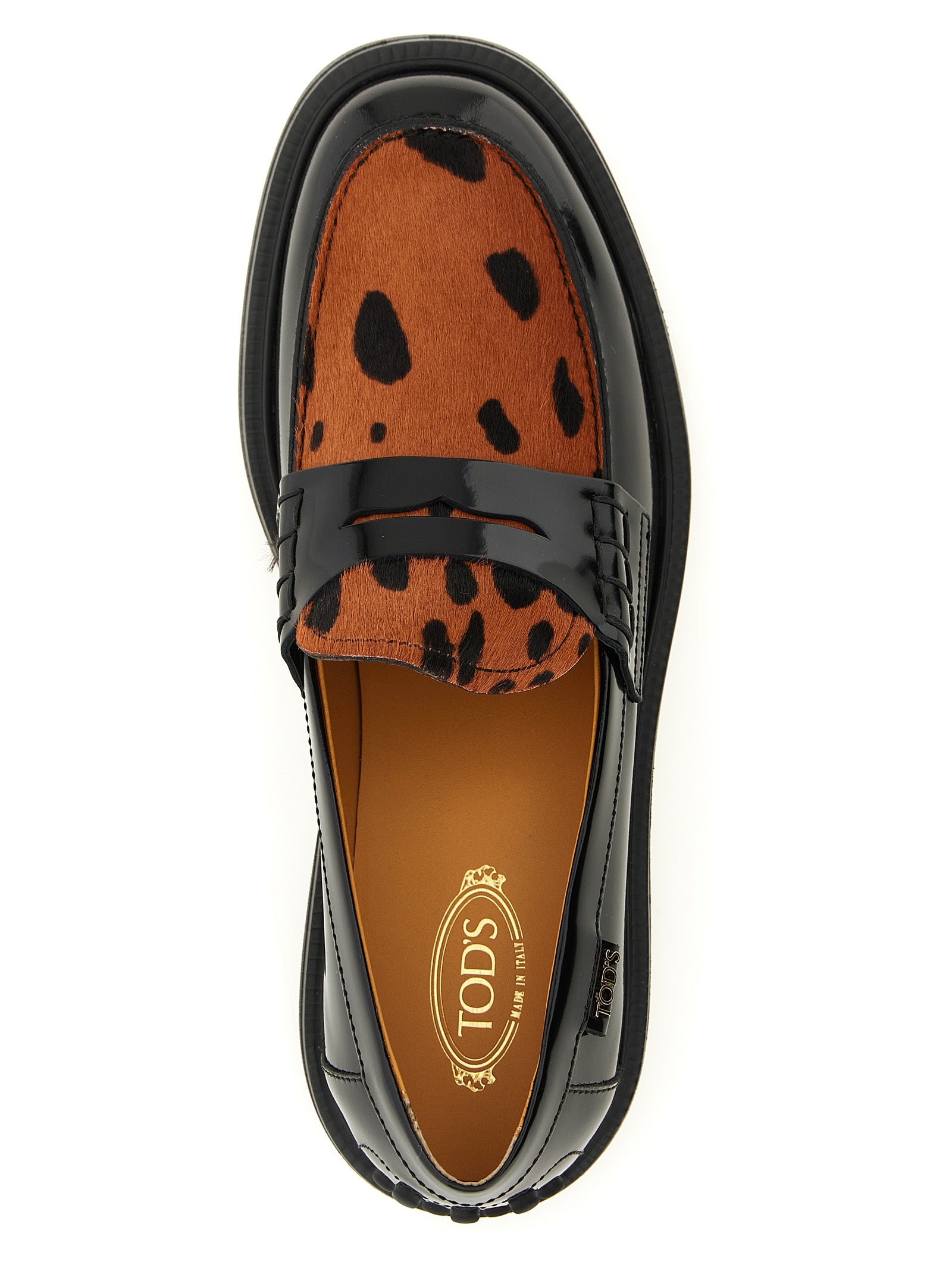 Tod's Black Calfskin Slip-On Loafers Tod's