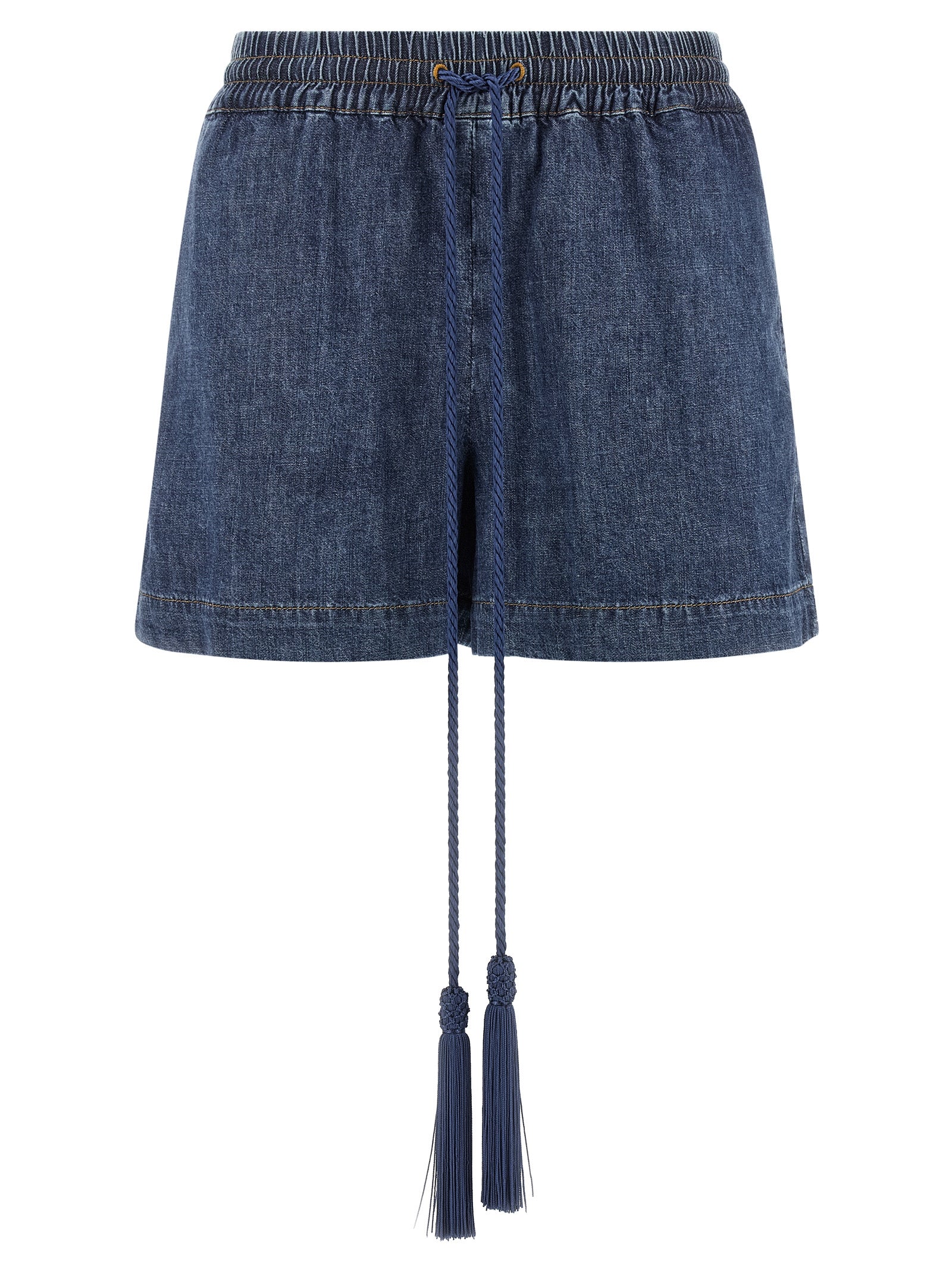 Valentino Garavani Blue Cotton Bermuda Shorts Valentino Garavani