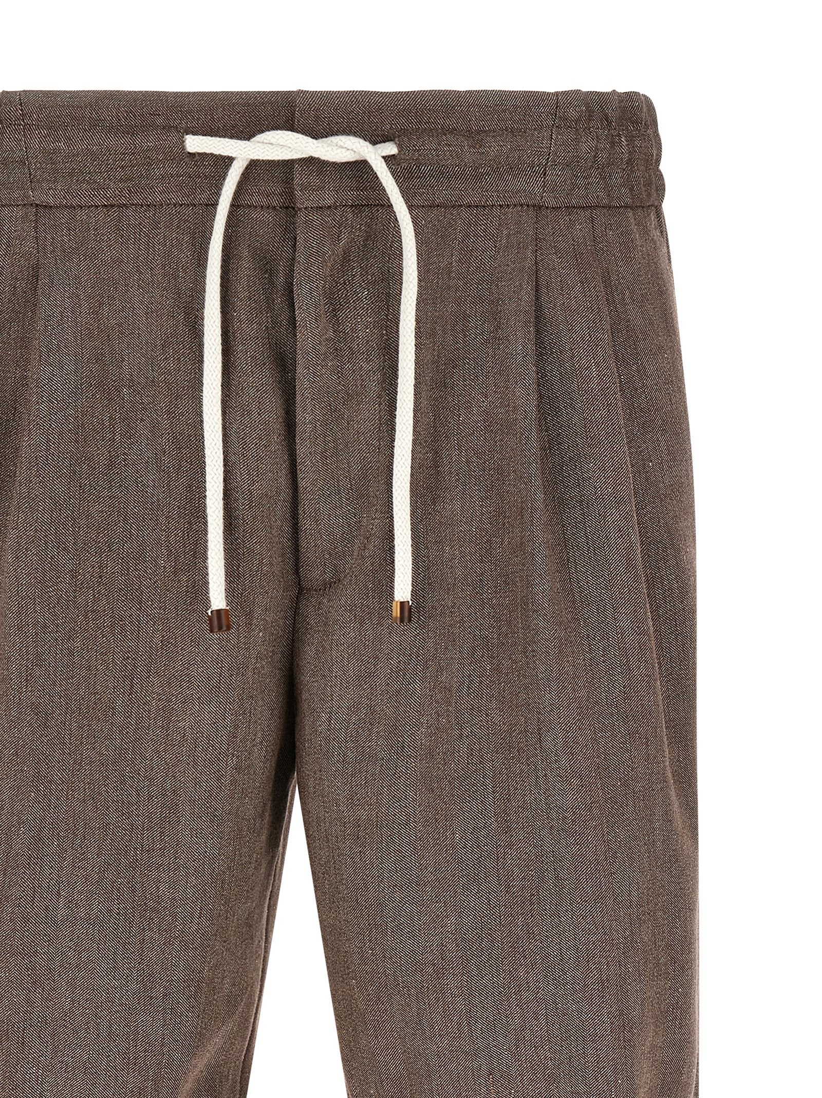 Brunello Cucinelli Brown Linen Bermuda Shorts Brunello Cucinelli