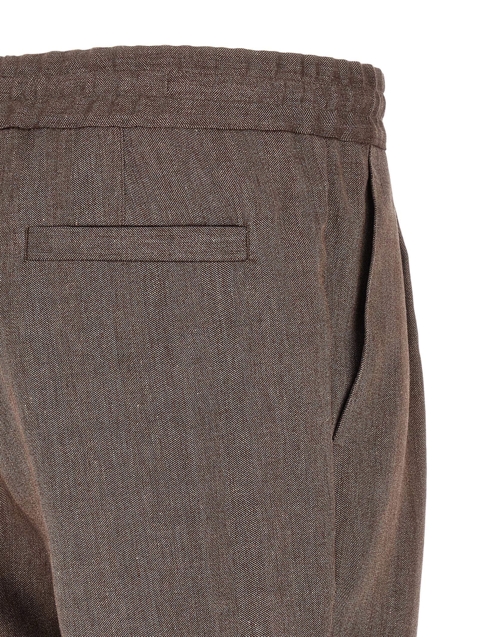 Brunello Cucinelli Brown Linen Bermuda Shorts Brunello Cucinelli