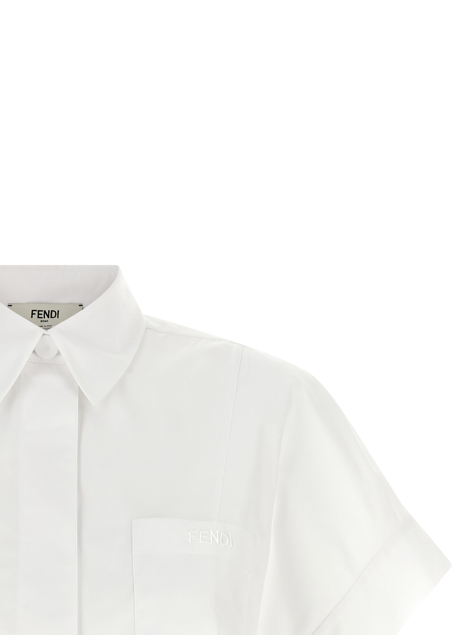 Fendi White Cotton Blouse Fendi