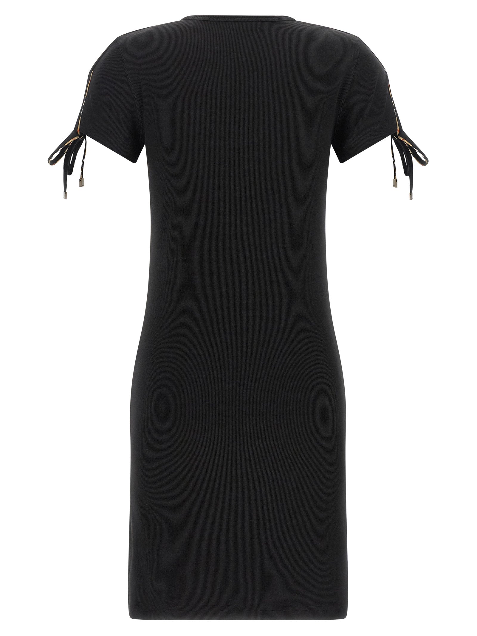 Burberry Black Cotton Short Dress Burberry