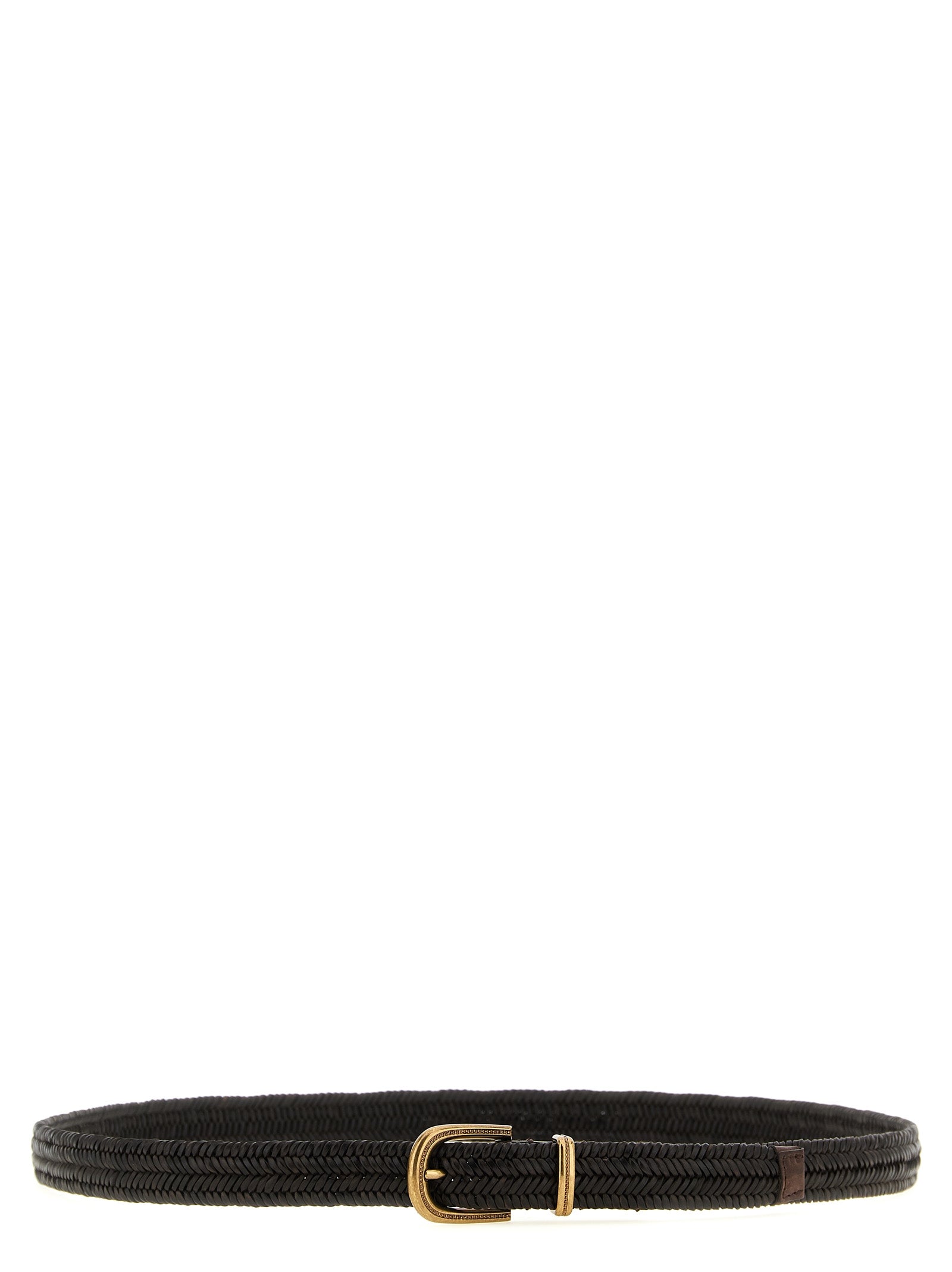 Brunello Cucinelli Brown Leather Regular Belt Brunello Cucinelli