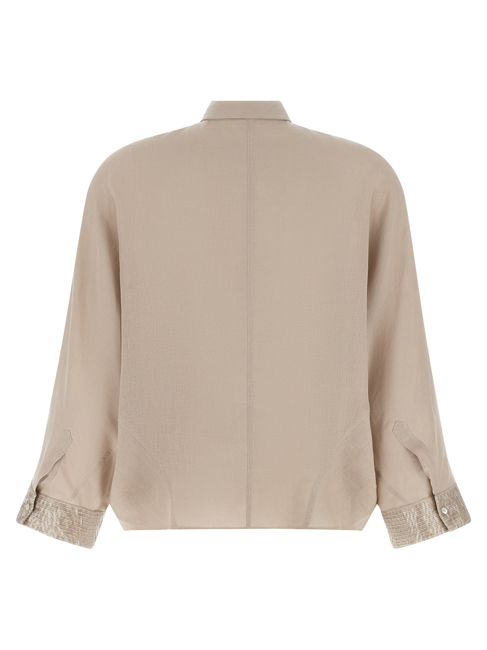 Brunello Cucinelli Beige Linen Blouse Brunello Cucinelli
