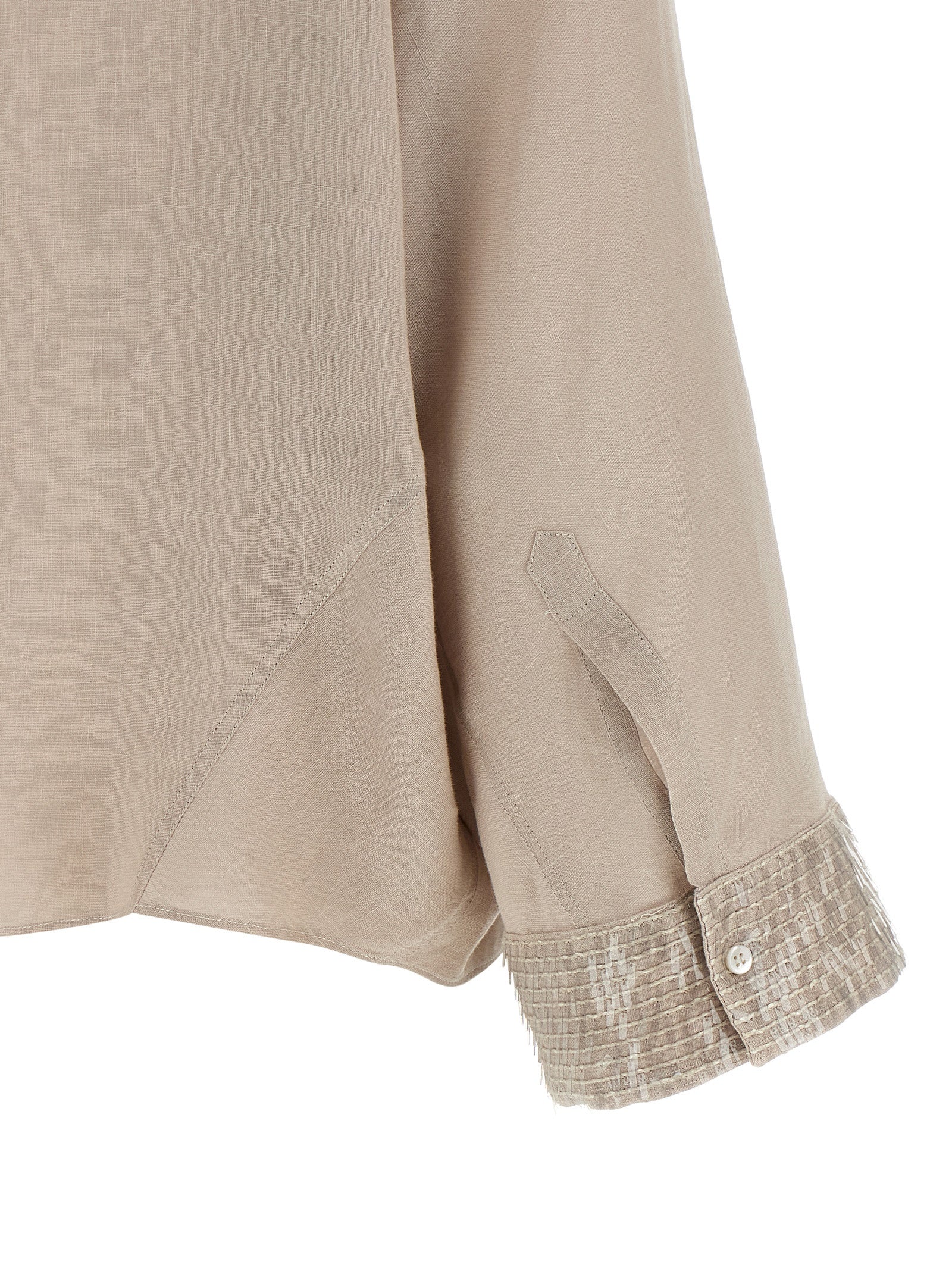 Brunello Cucinelli Beige Linen Blouse Brunello Cucinelli