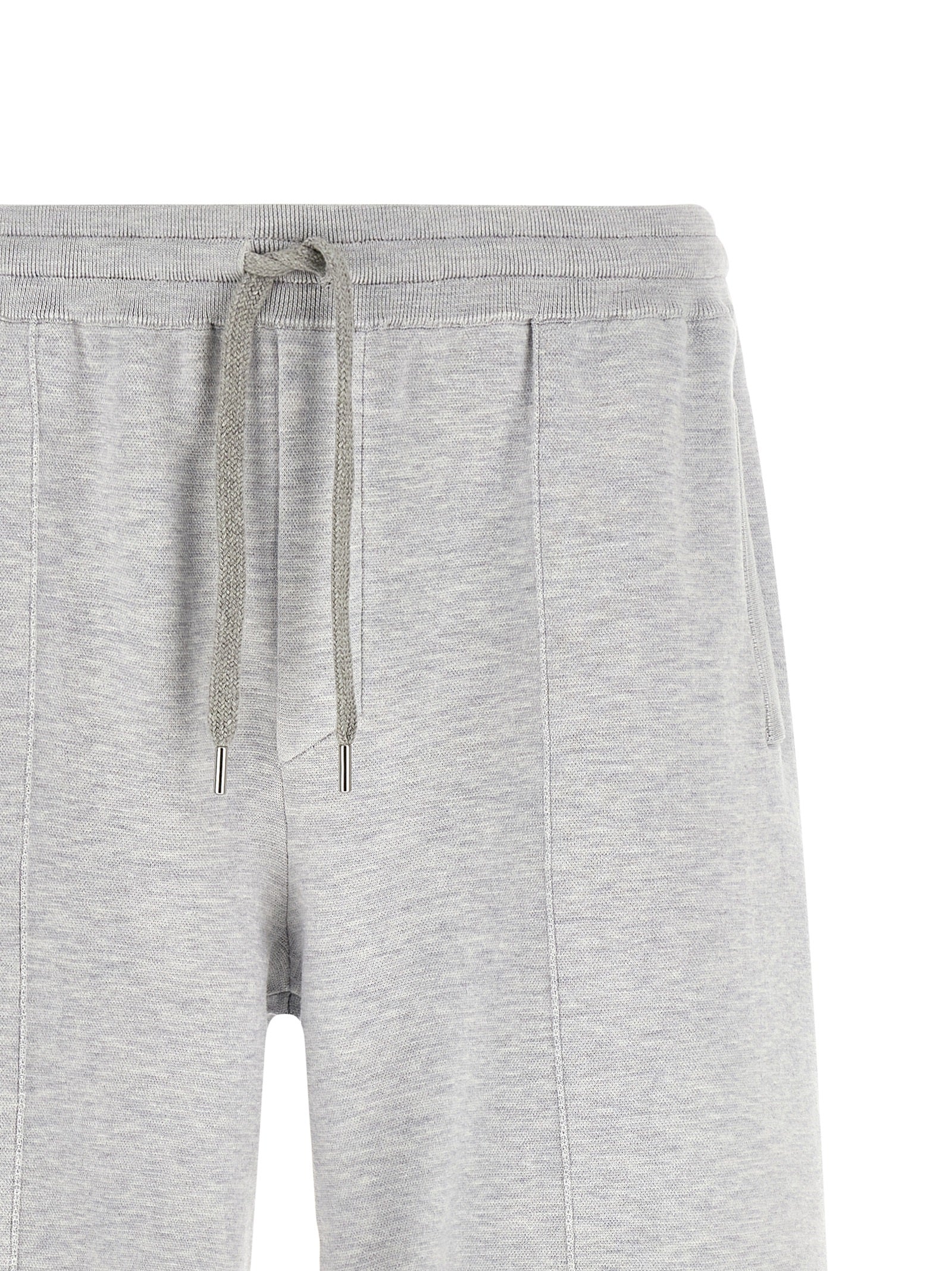 Brunello Cucinelli Gray Silk Bermuda Shorts Brunello Cucinelli
