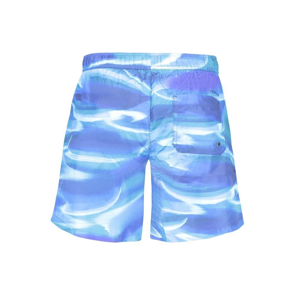 Trussardi Blue Polyester Men's Swimwear Trussardi