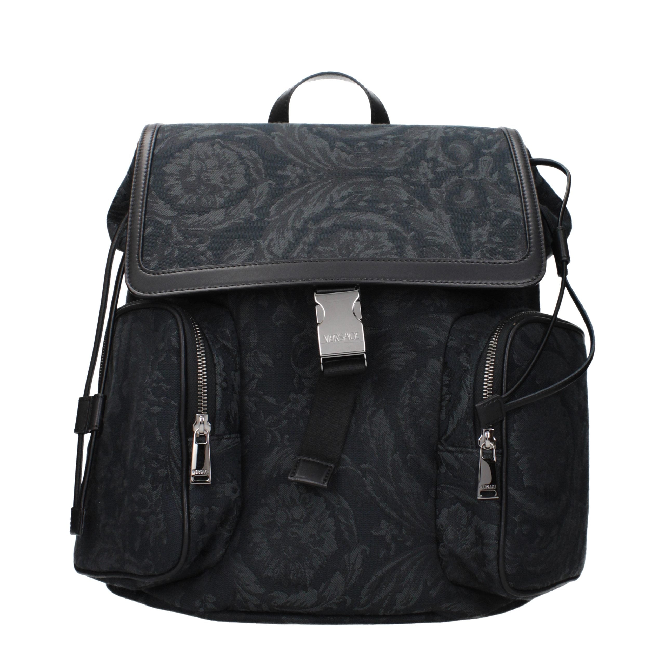 Versace Black Fabric Backpack Versace
