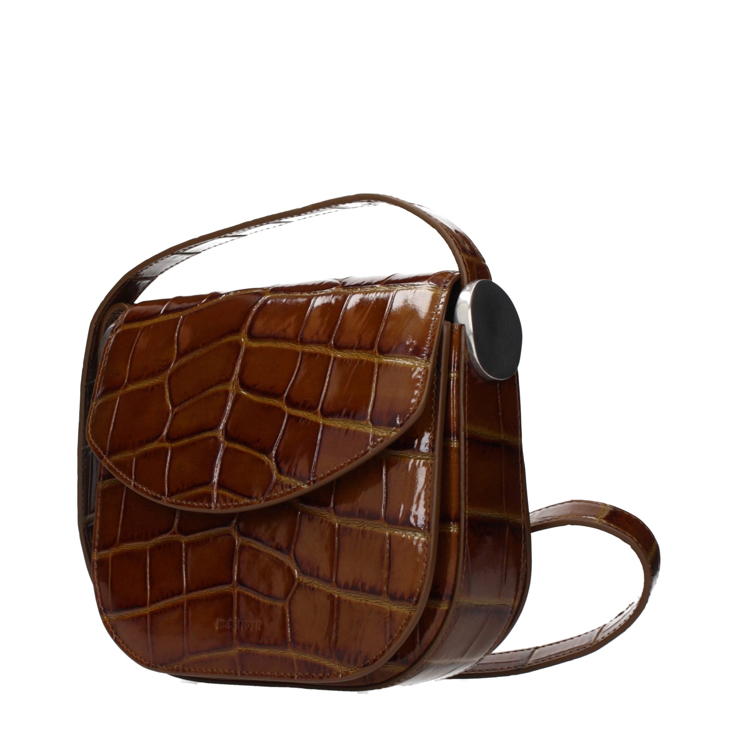 Jil Sander Brown Leather Crossbody Bag Jil Sander