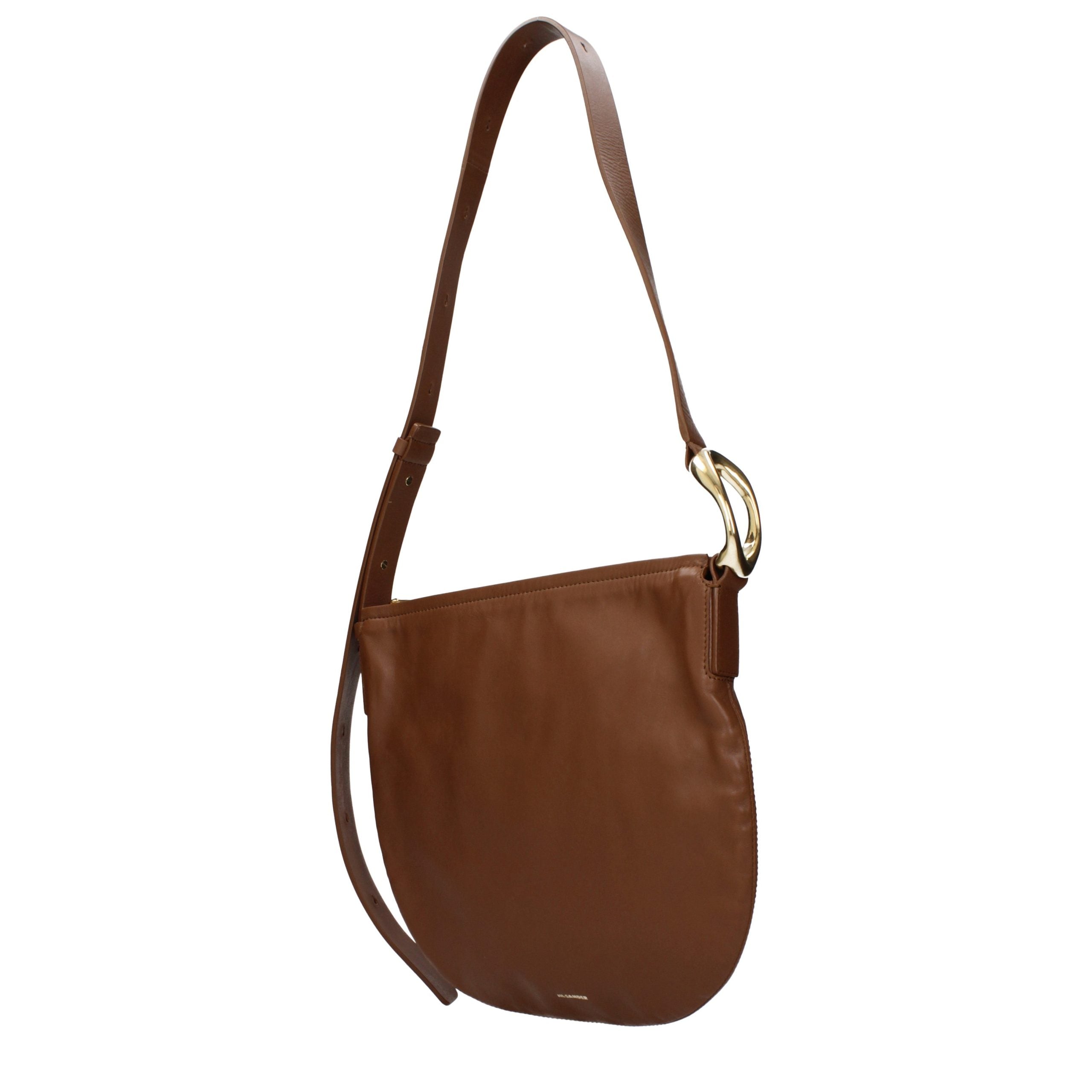 Jil Sander Brown Leather Crossbody Bag Jil Sander