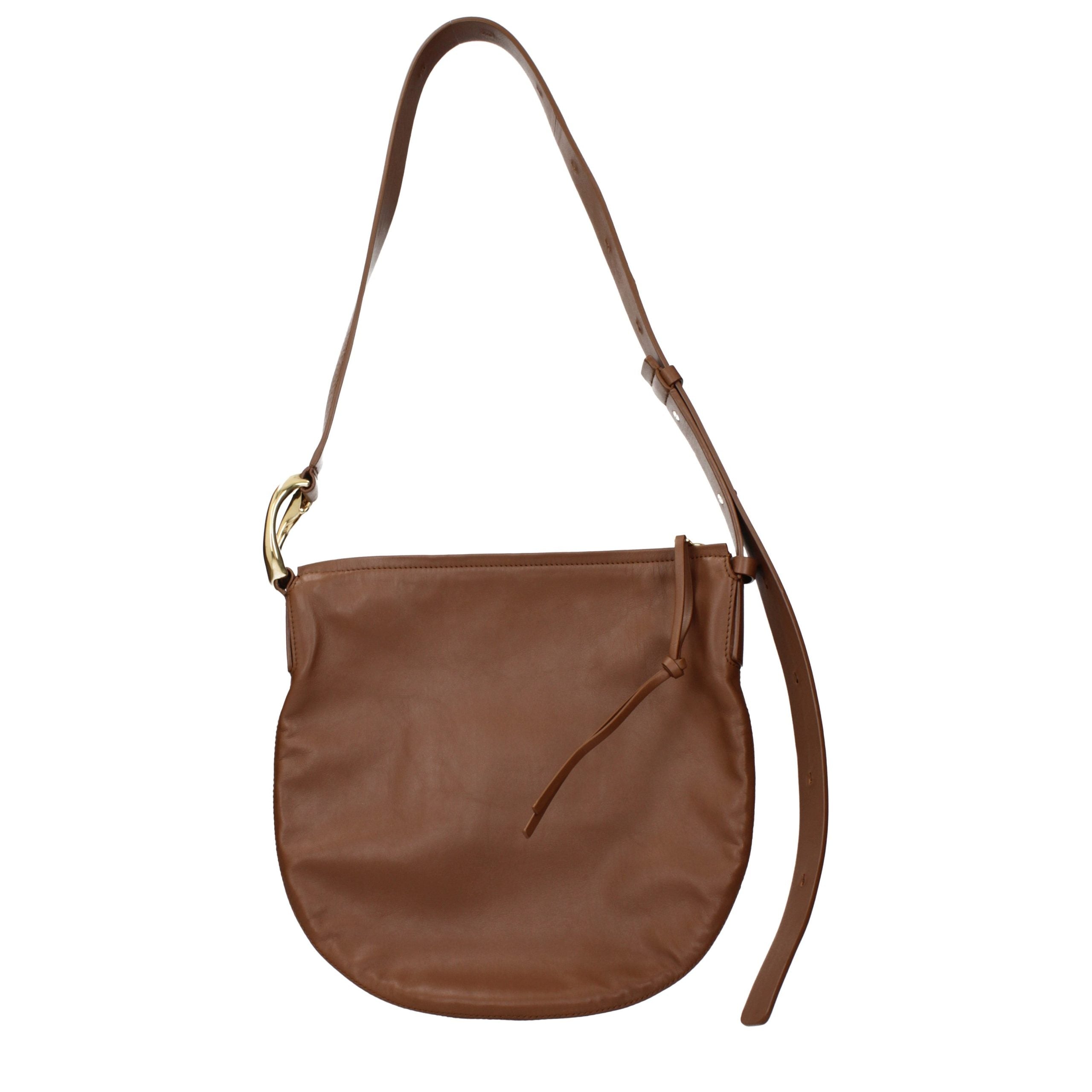 Jil Sander Brown Leather Crossbody Bag Jil Sander