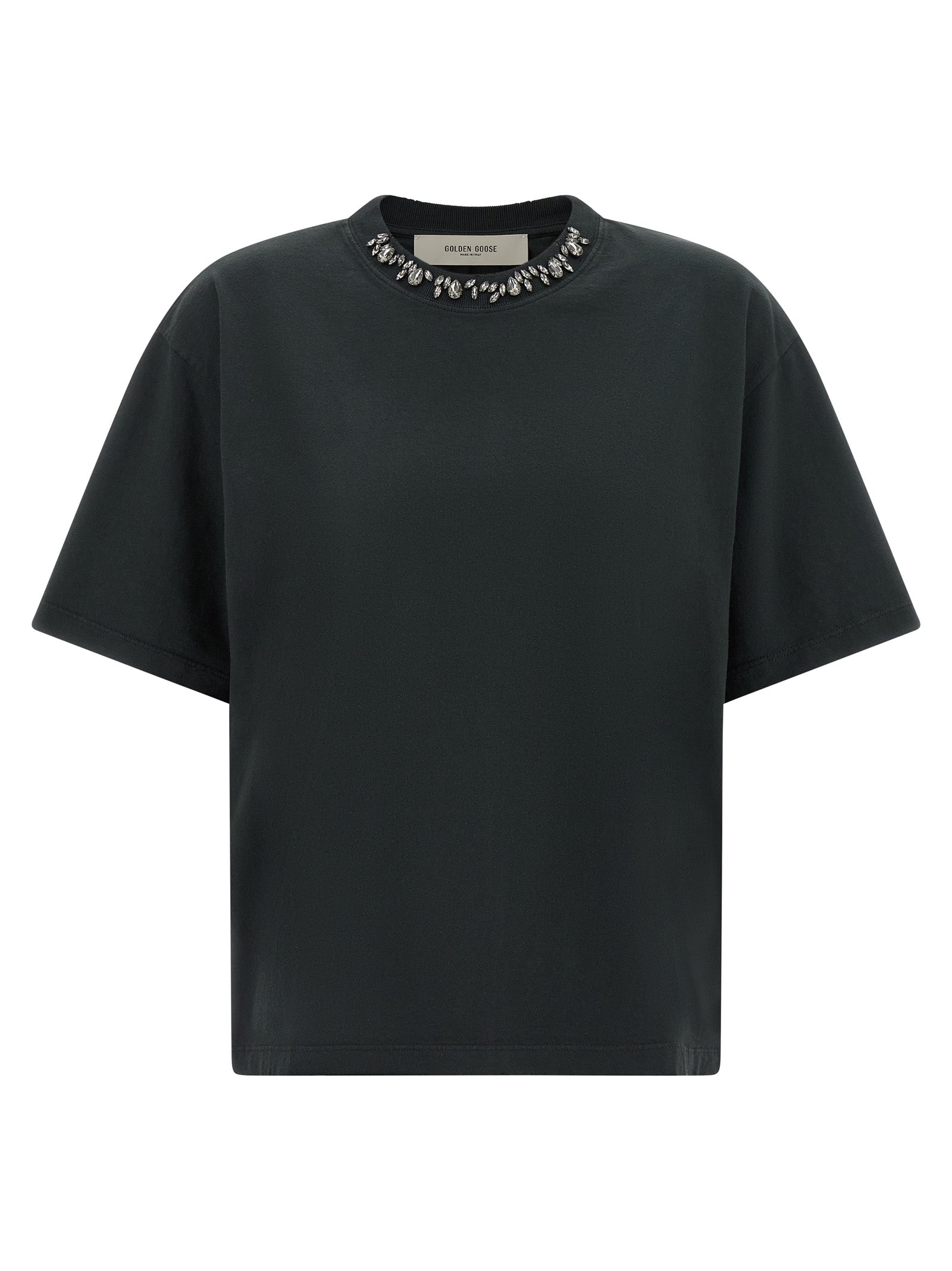 Golden Goose Black Cotton T-Shirt Golden Goose