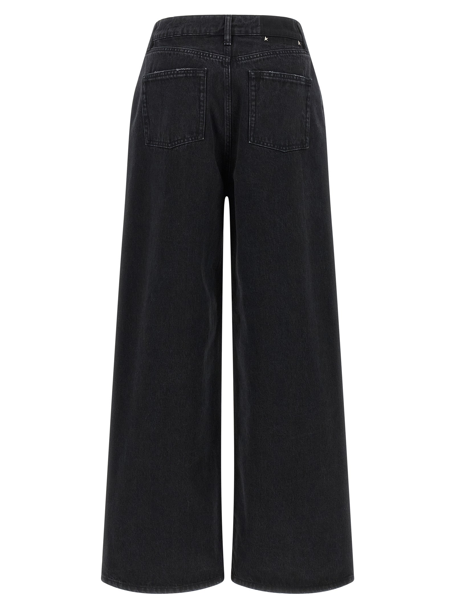 Golden Goose Black Cotton Flared Jeans Golden Goose