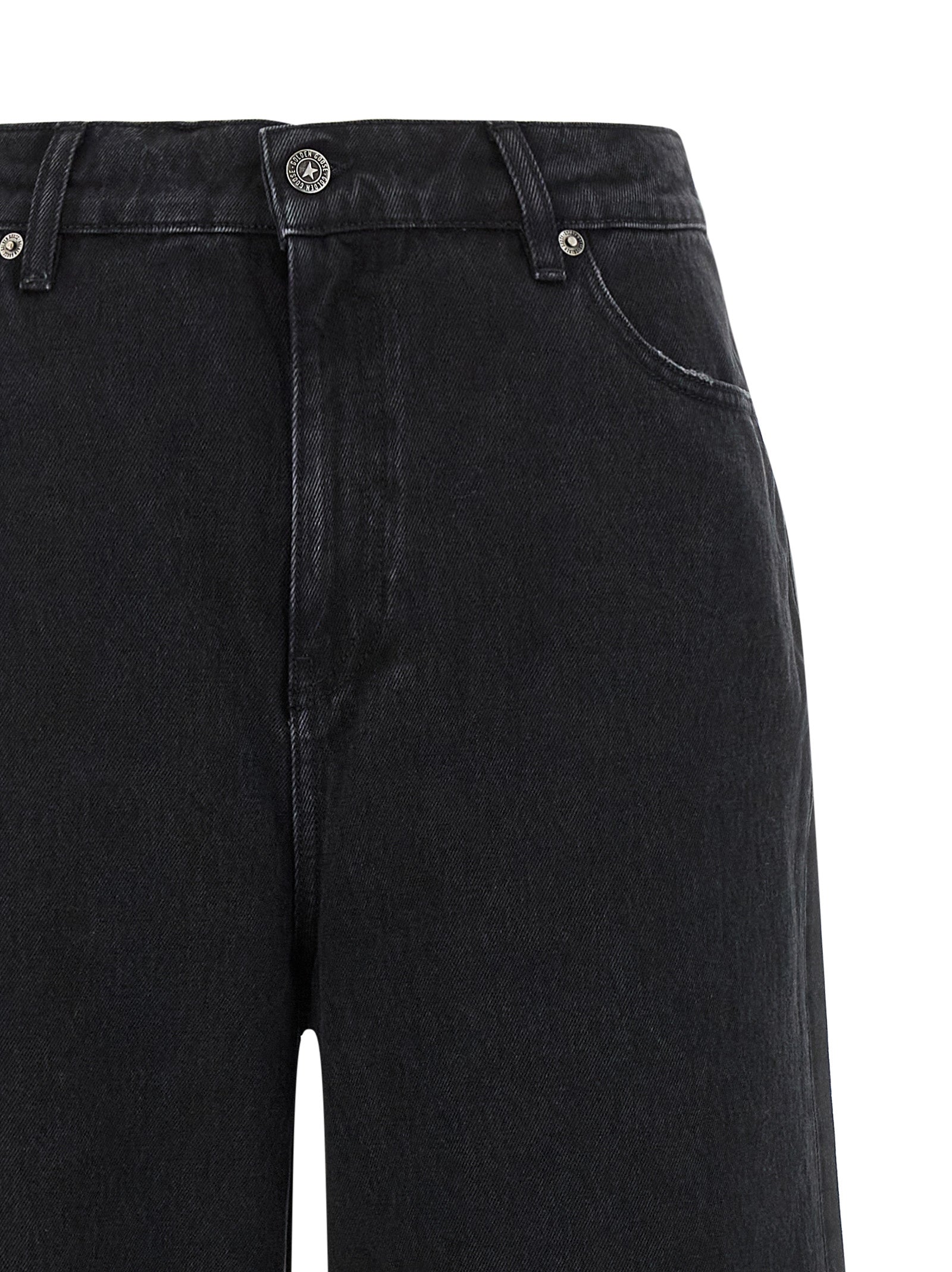 Golden Goose Black Cotton Flared Jeans Golden Goose