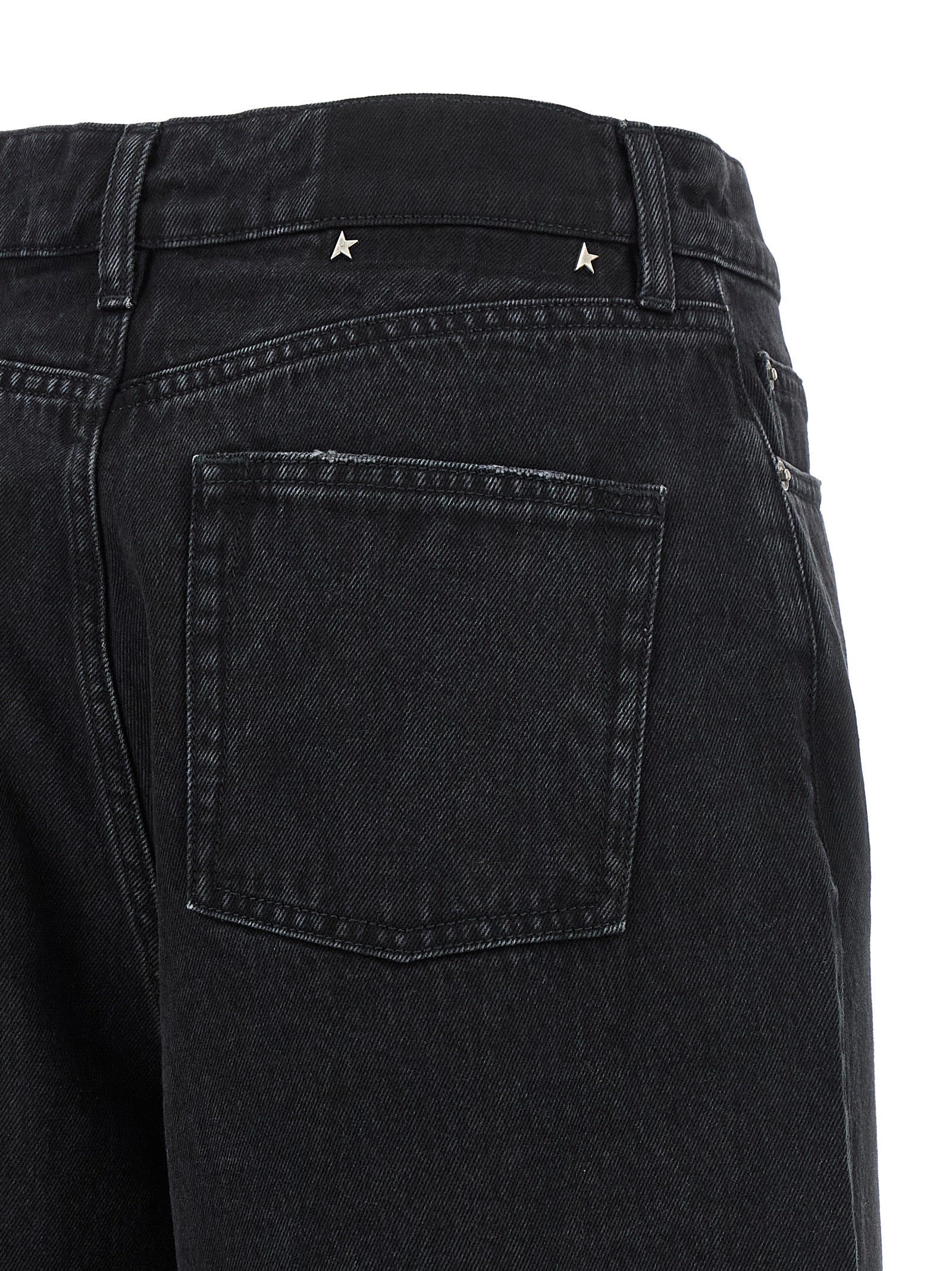 Golden Goose Black Cotton Flared Jeans Golden Goose
