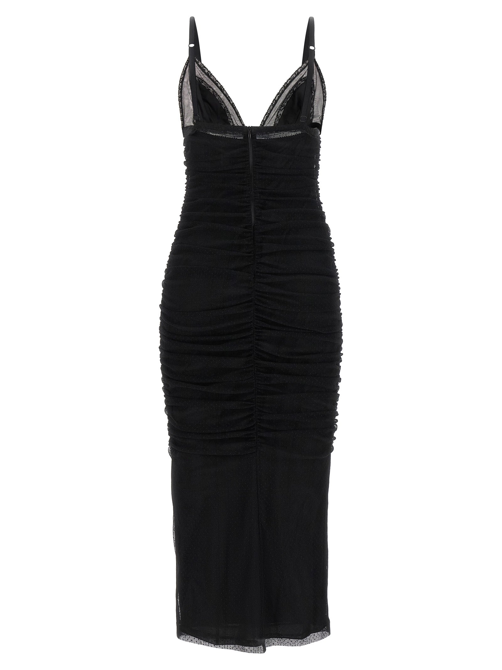 Dolce & Gabbana Black Polyamide Midi Dress Dolce & Gabbana