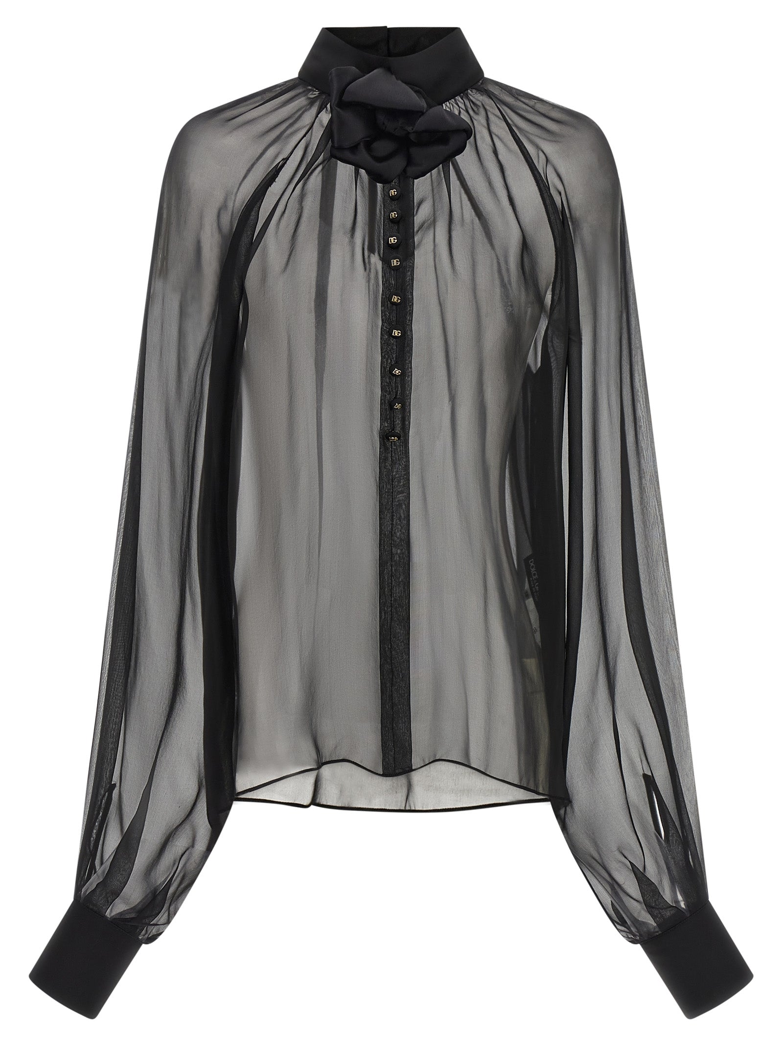 Dolce & Gabbana Black Silk Blouse Dolce & Gabbana