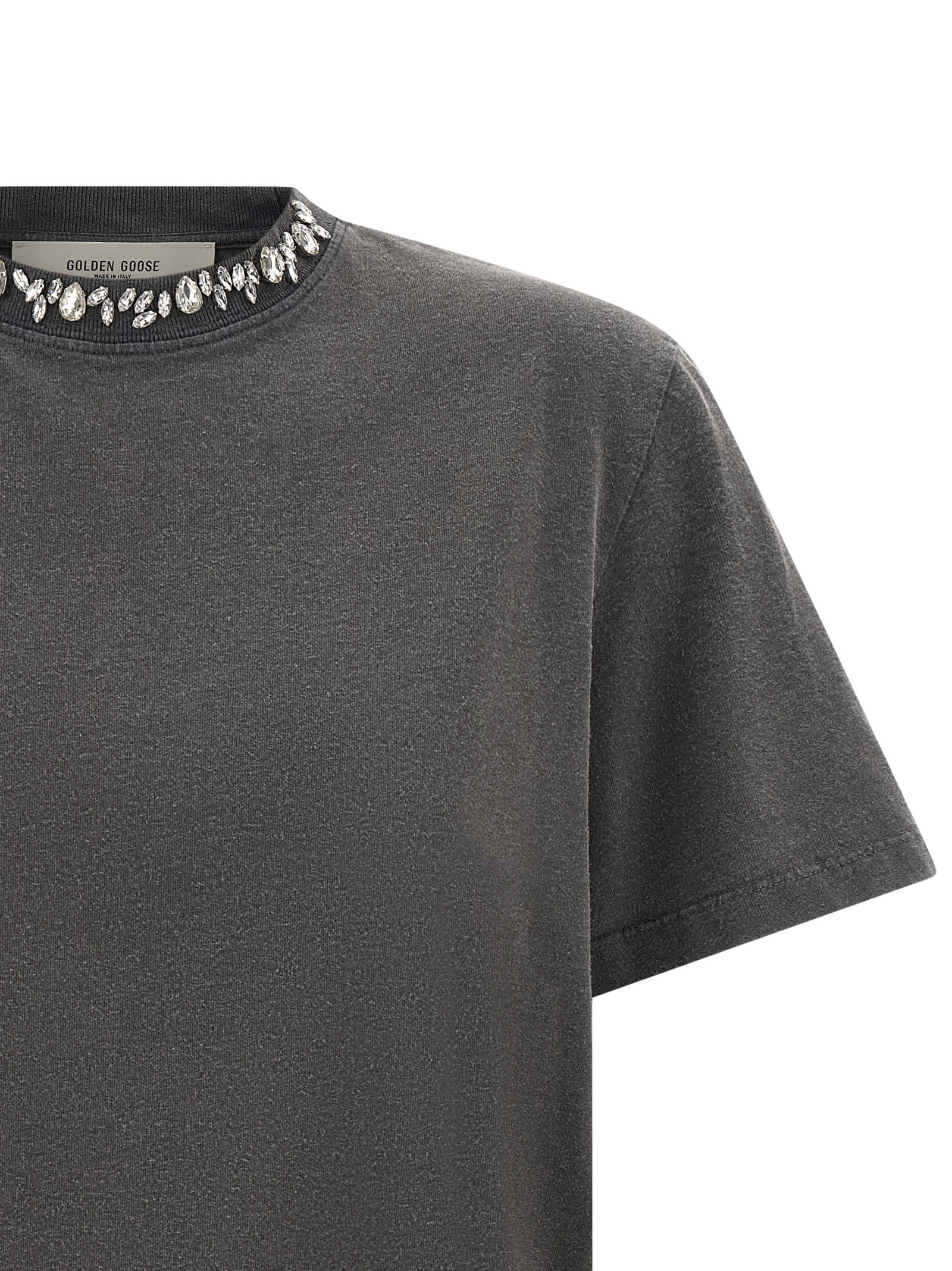 Golden Goose Gray Cotton T-Shirt Golden Goose