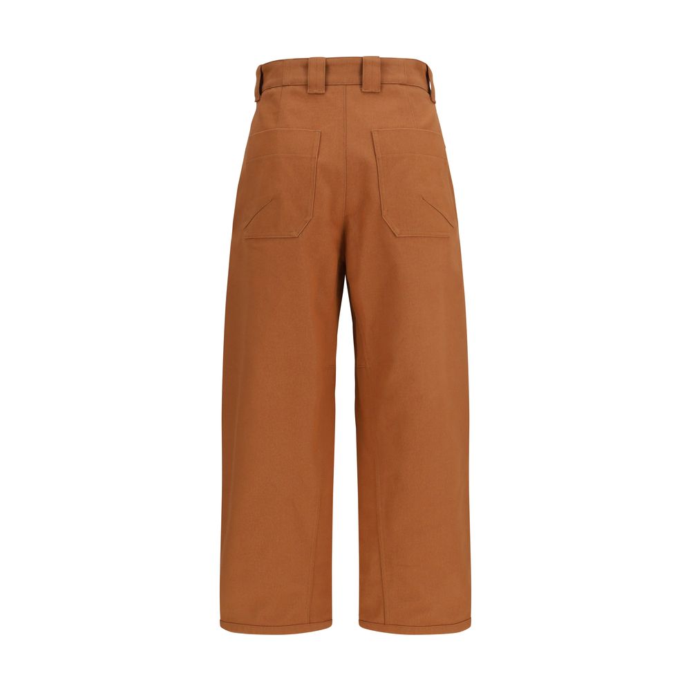 Chloé Orange Cotton Casual Pants Chloé