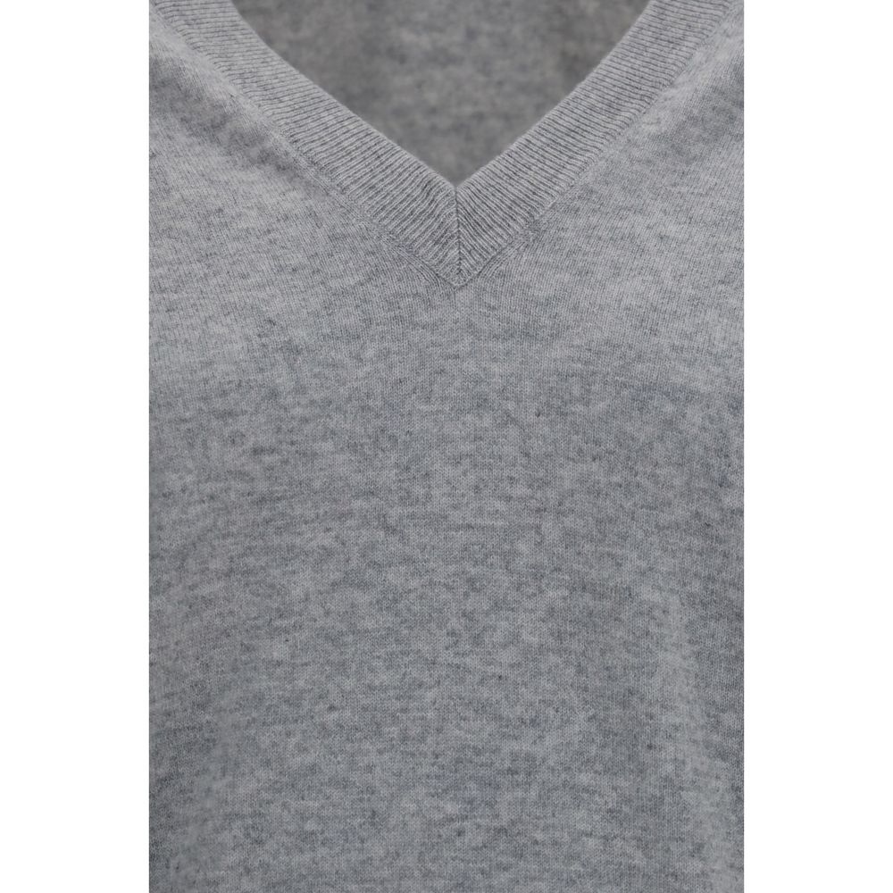 Brunello Cucinelli Gray Cashmere Sweater Brunello Cucinelli