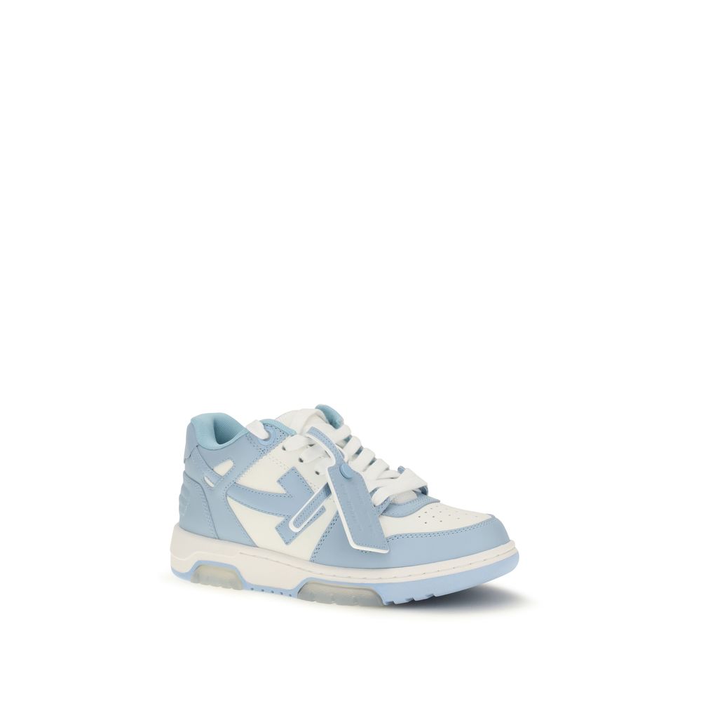 Off-White Blue Calf Leather Bos Taurus Sneakers Off-White