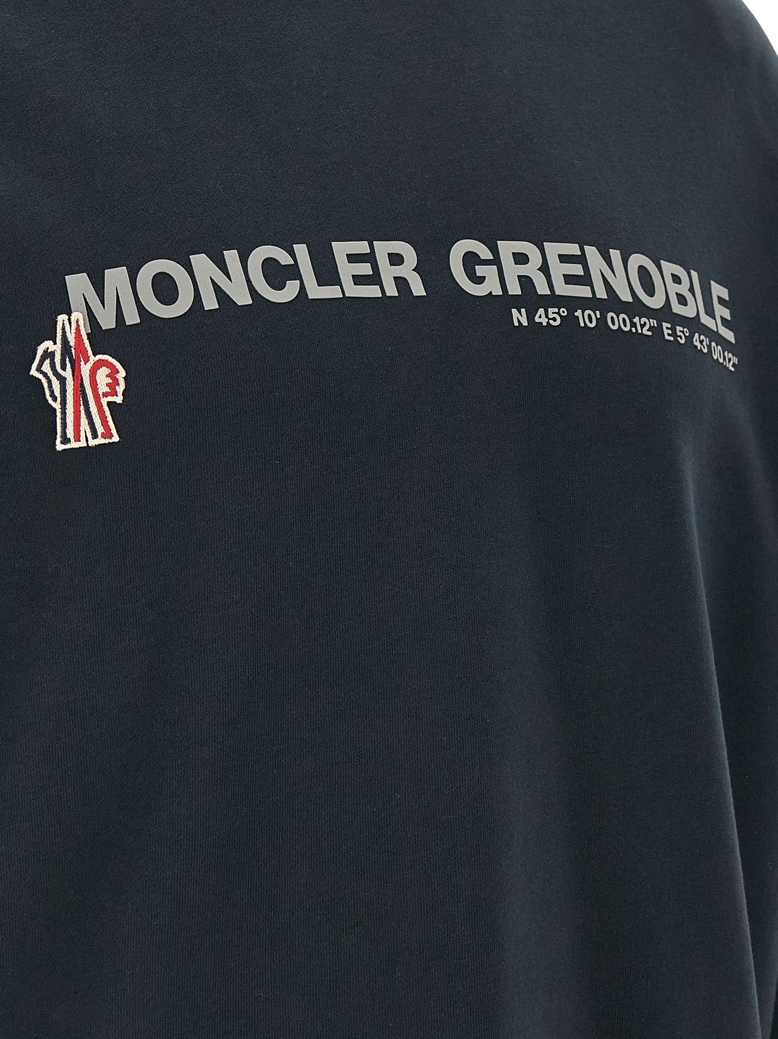 Moncler Grenoble Blue Cotton Sweatshirt Moncler Grenoble