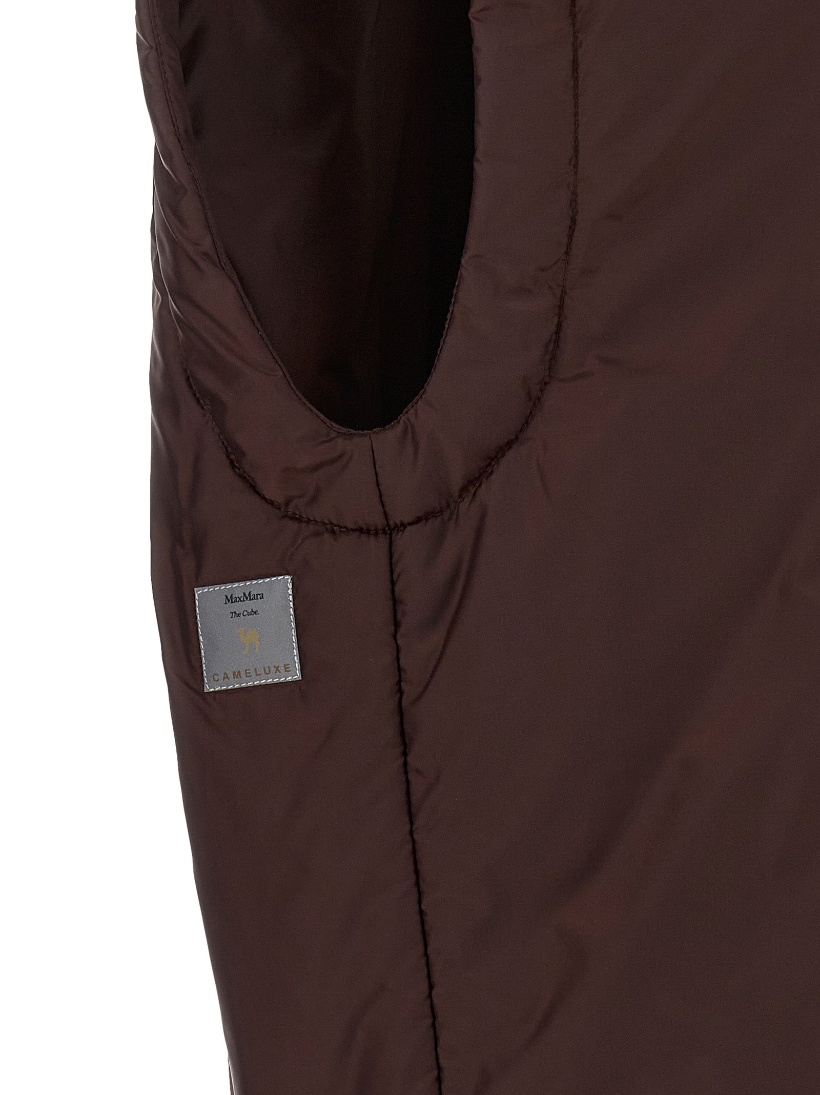 Max Mara Bordeaux Polyester Sleeveless Jacket Max Mara