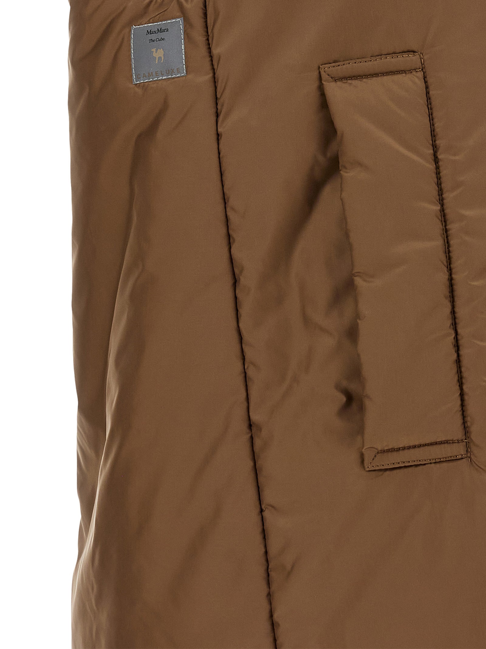 Max Mara Brown Polyester Sleeveless Jacket Max Mara