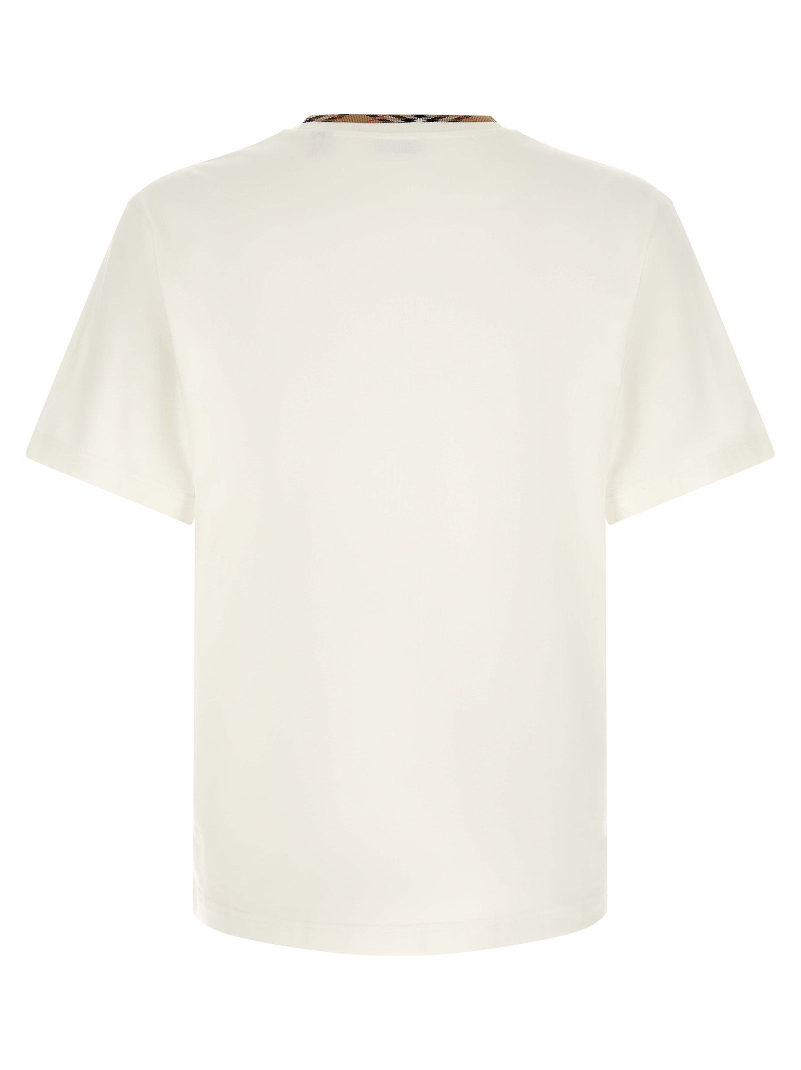 Burberry White Cotton T-Shirt Burberry