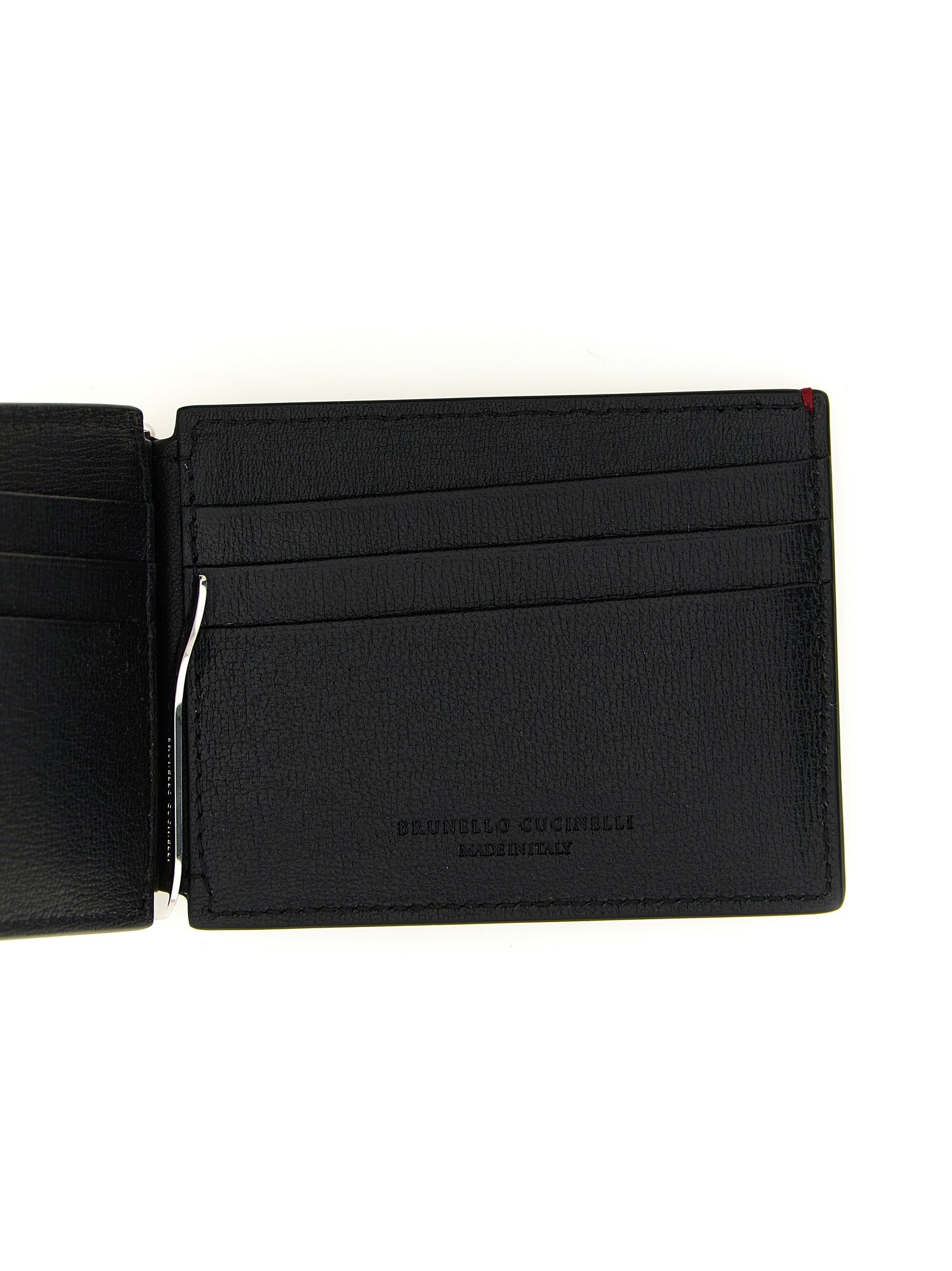 Brunello Cucinelli Black Goatskin Money Clip Brunello Cucinelli