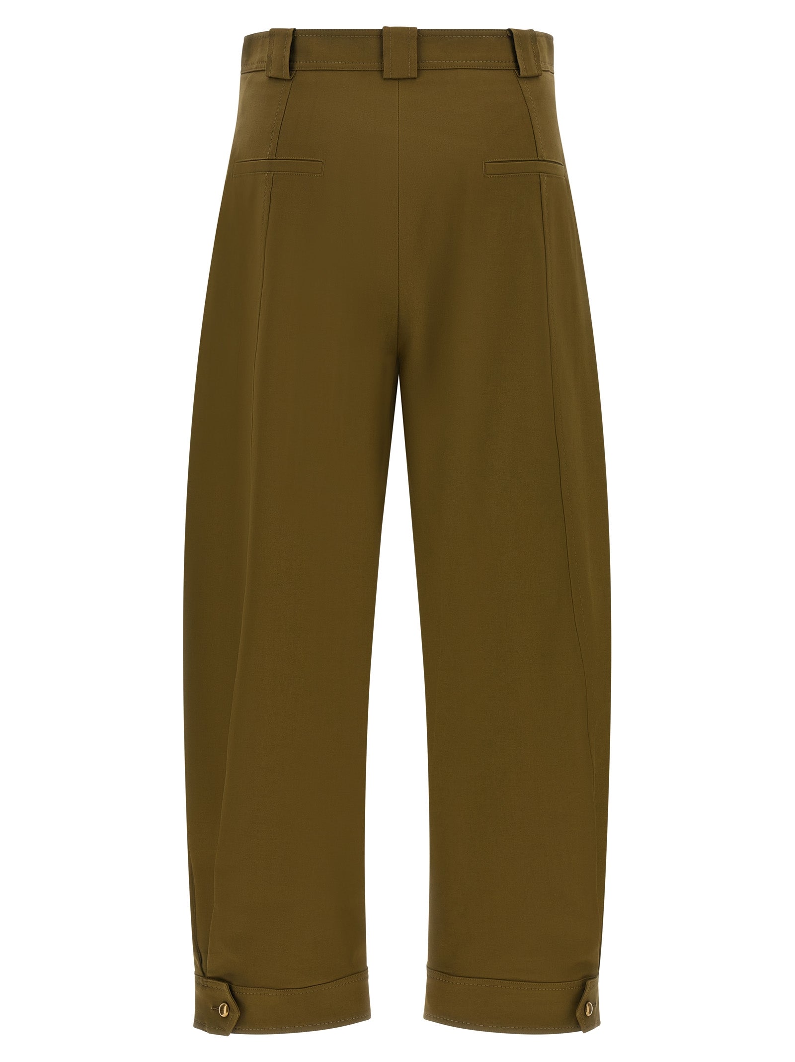 Max Mara Bicolor Cotton Cropped Pants Max Mara