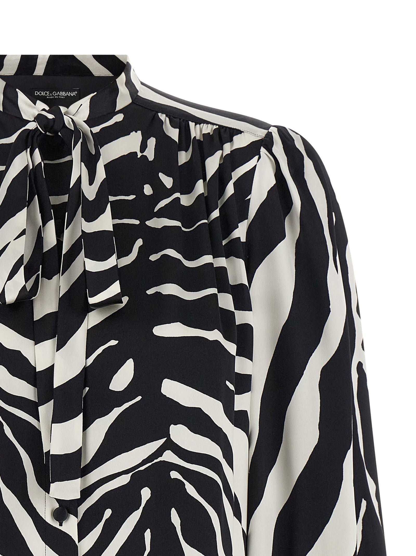 Dolce & Gabbana Bicolor Silk Blouse Dolce & Gabbana