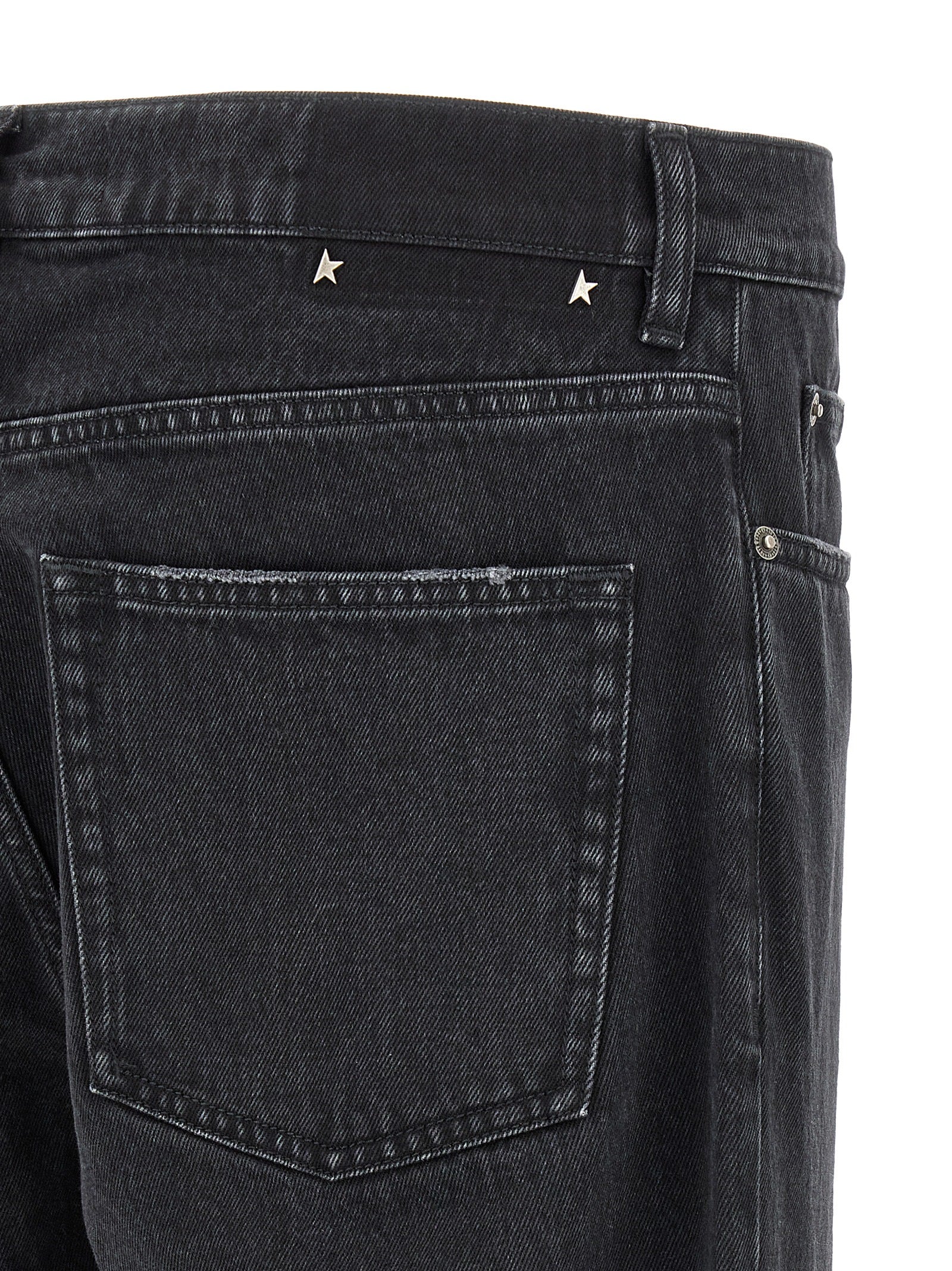 Golden Goose Black Cotton Straight-Leg Jeans Golden Goose