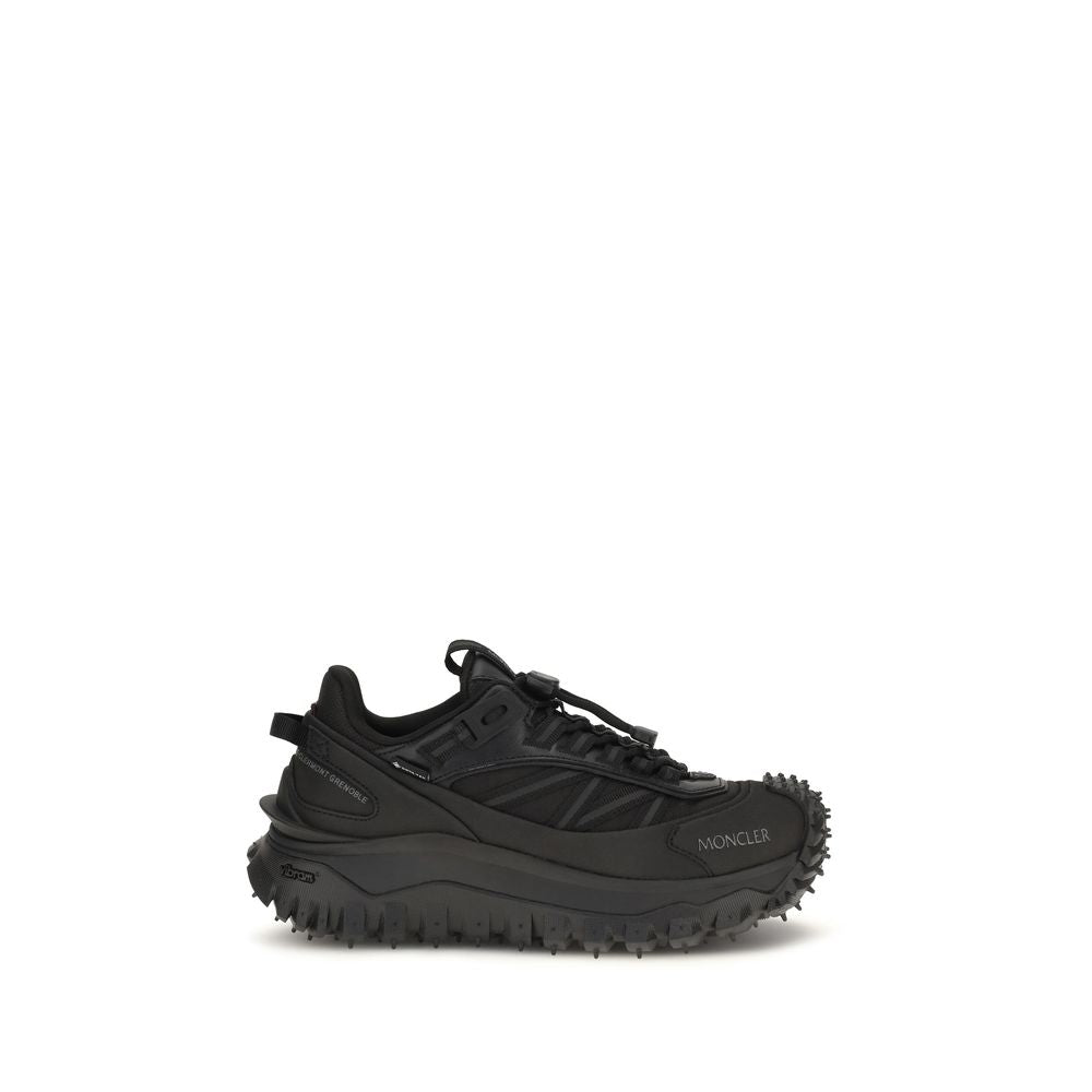 Moncler Black Calf Leather Bos Taurus Athletic Sneakers Moncler