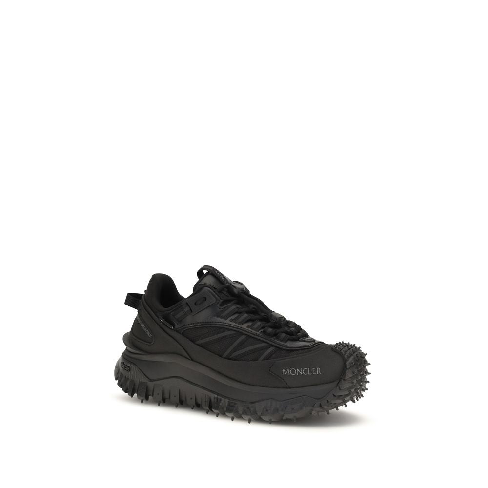 Moncler Black Calf Leather Bos Taurus Athletic Sneakers Moncler