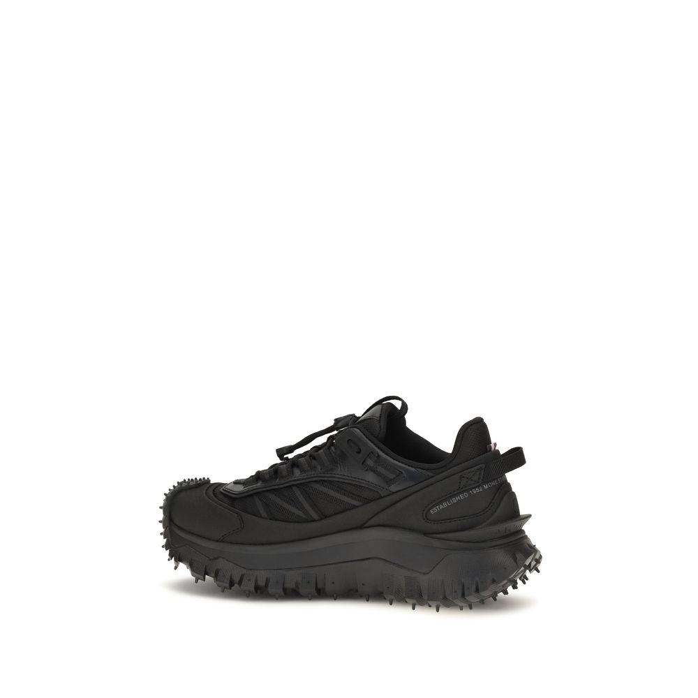Moncler Black Calf Leather Bos Taurus Athletic Sneakers Moncler