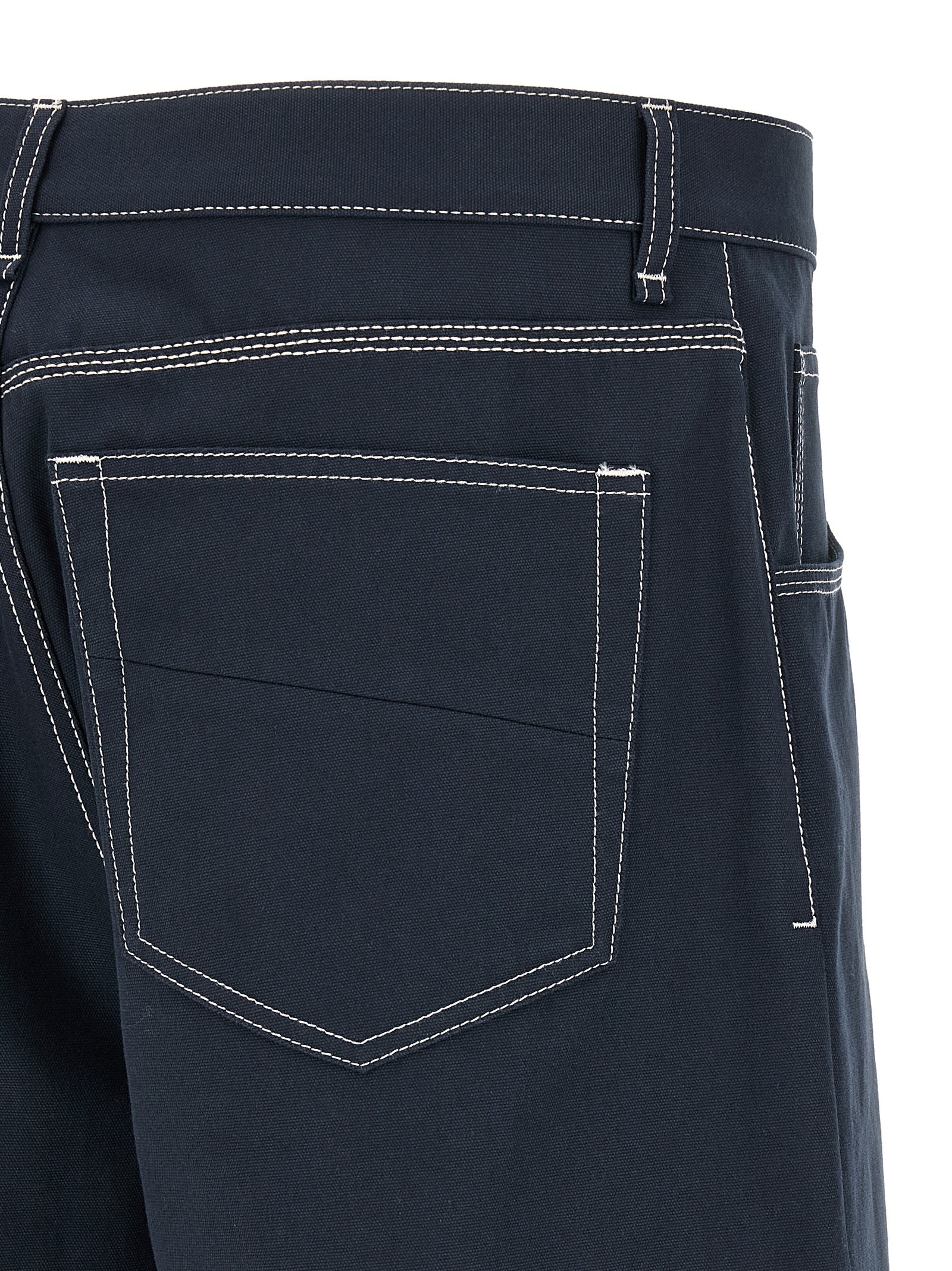 Fendi Blue Cotton Bermuda Shorts Fendi