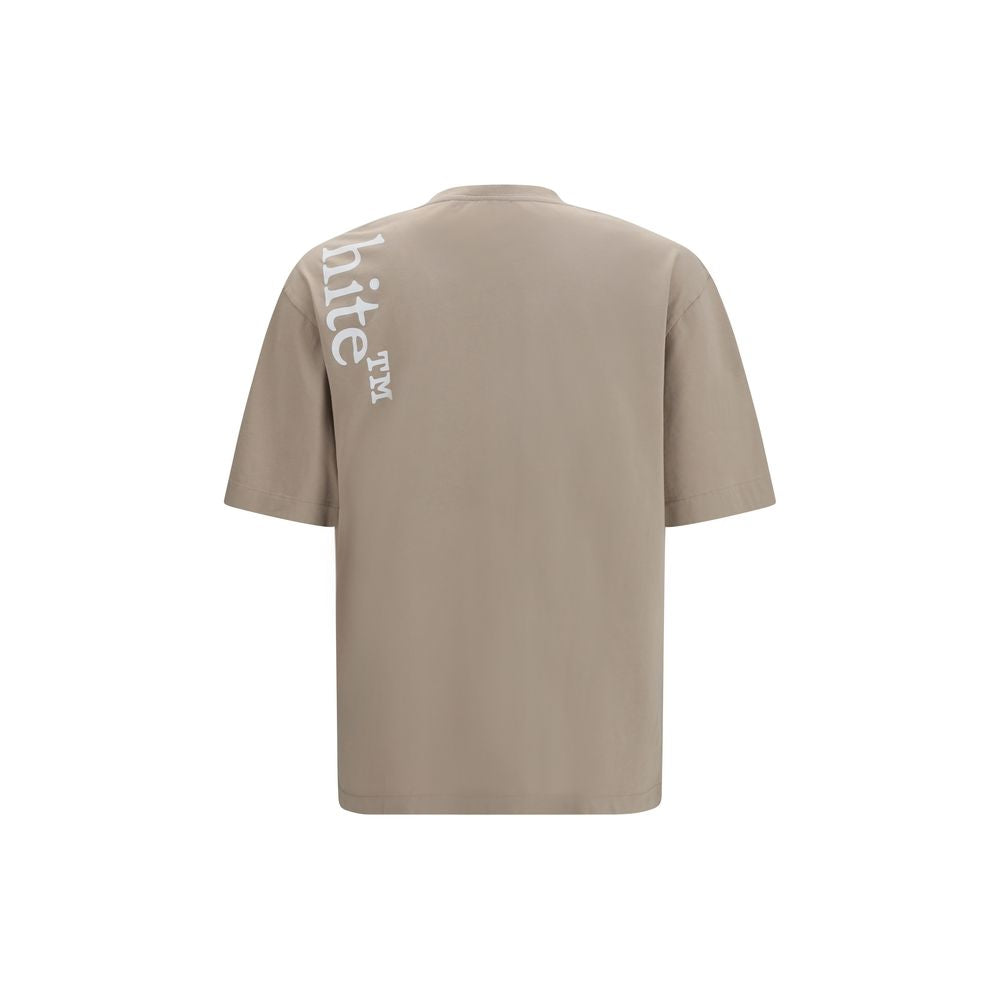 Off-White Beige Cotton T-Shirt Off-White