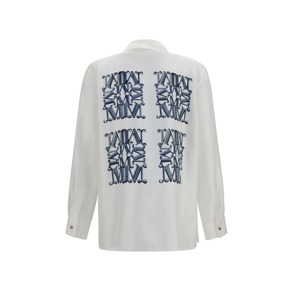 Max Mara White Silk Dress Shirt Max Mara