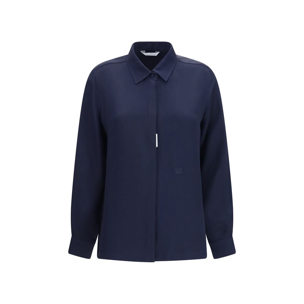 Max Mara Blue Silk Shirt Max Mara