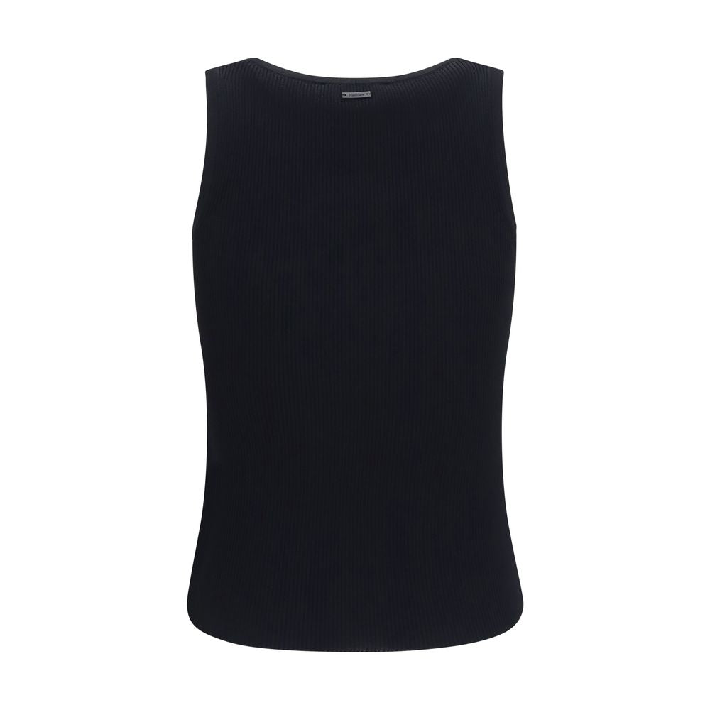Max Mara Black Viscose Tank Tops Max Mara