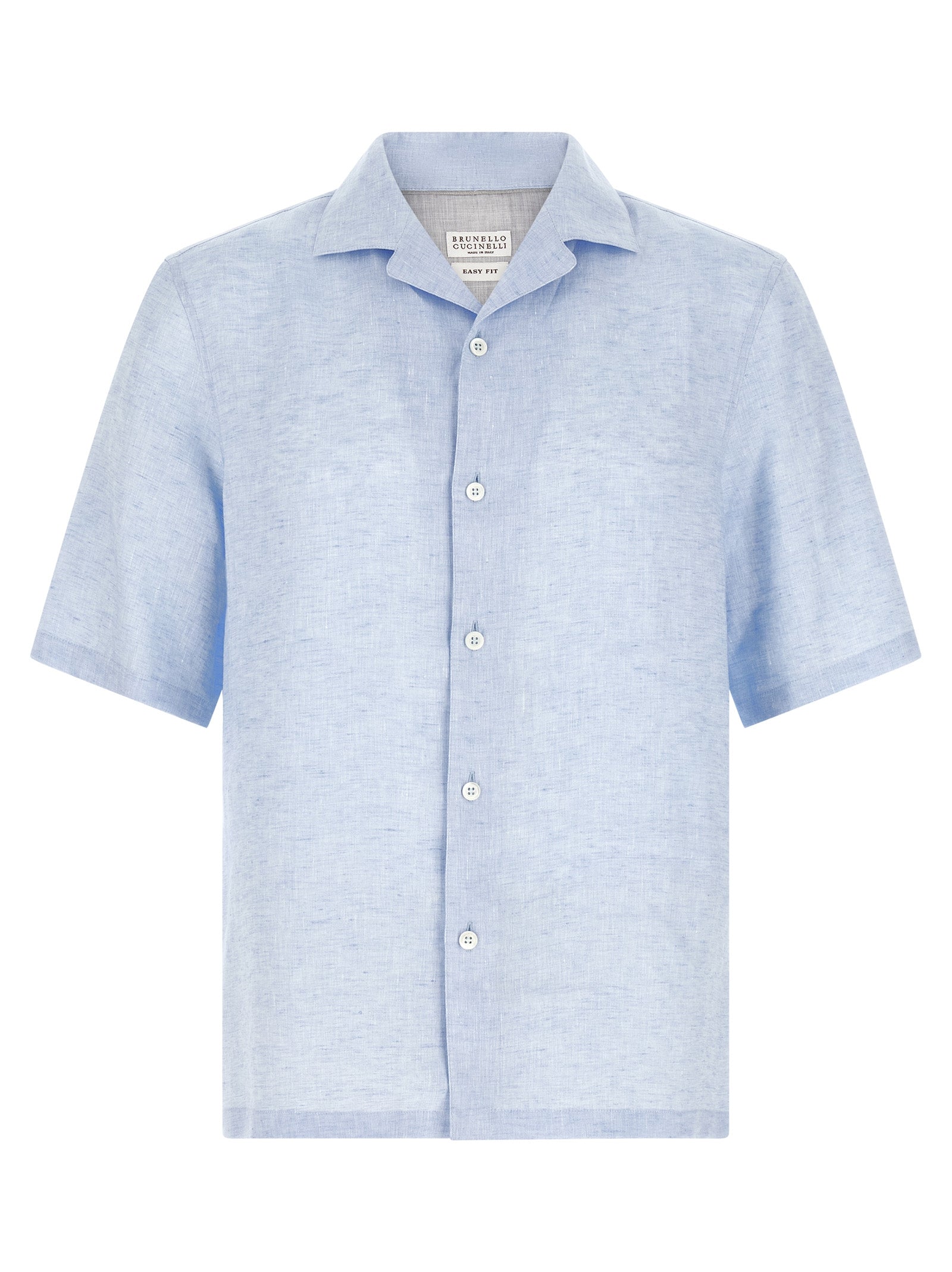 Brunello Cucinelli Blue Linen Blouse Brunello Cucinelli