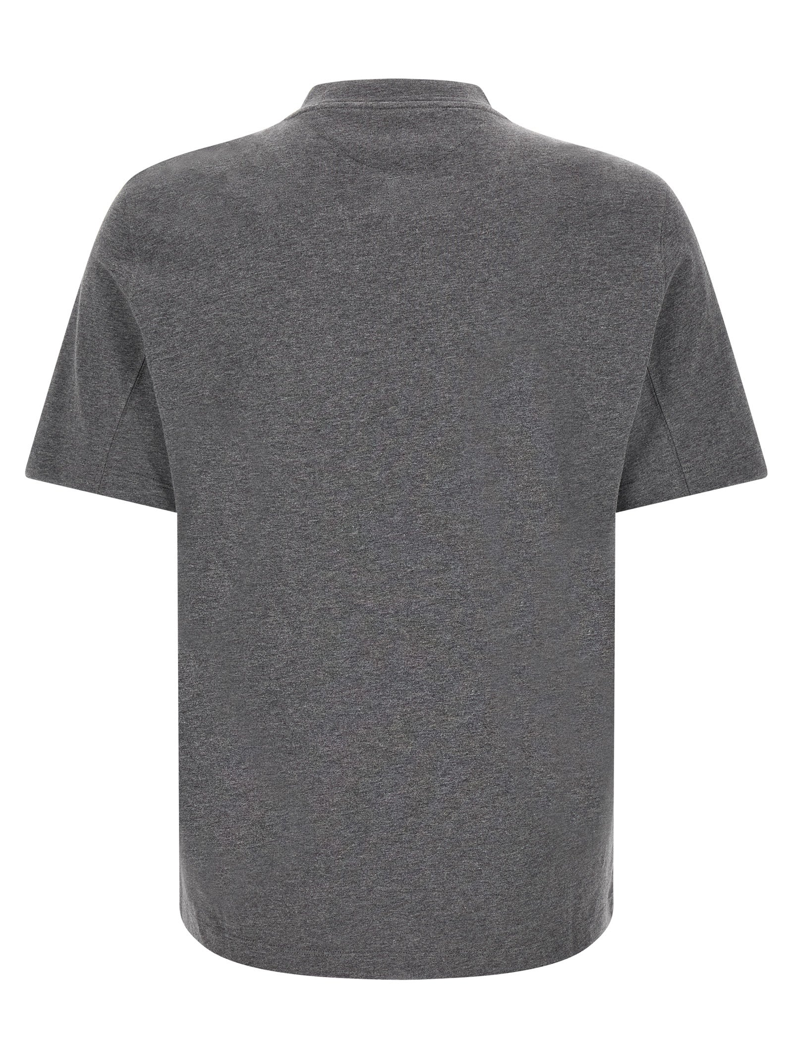 Brunello Cucinelli Gray Cotton T-Shirt Brunello Cucinelli