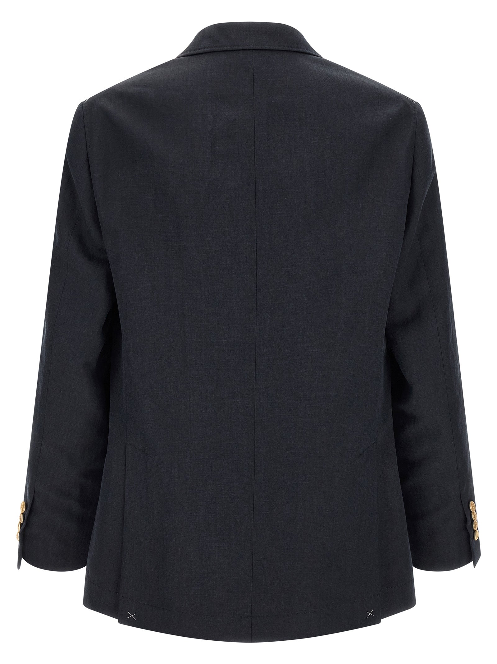Brunello Cucinelli Blue Silk Blazer Brunello Cucinelli