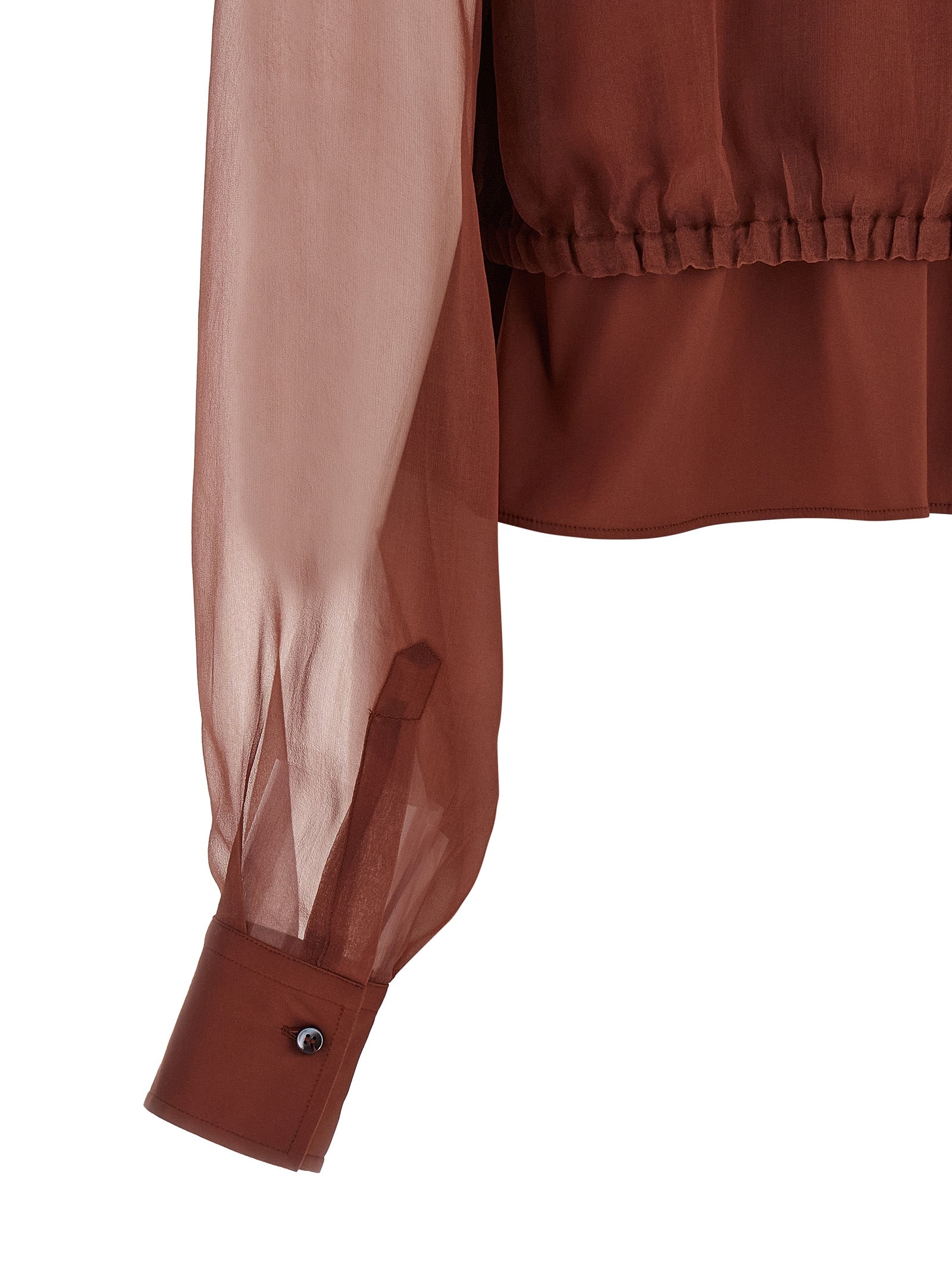 Brunello Cucinelli Brown Cotton Blouse Brunello Cucinelli