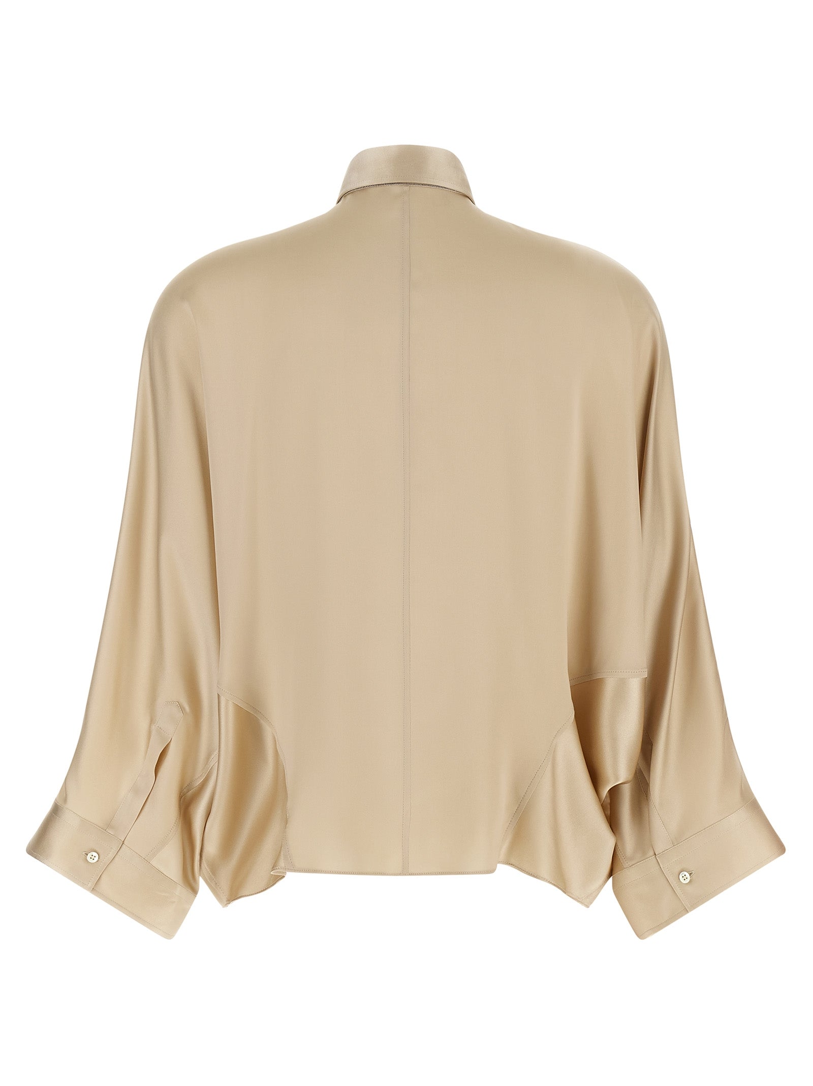 Brunello Cucinelli Beige Silk Blouse Brunello Cucinelli