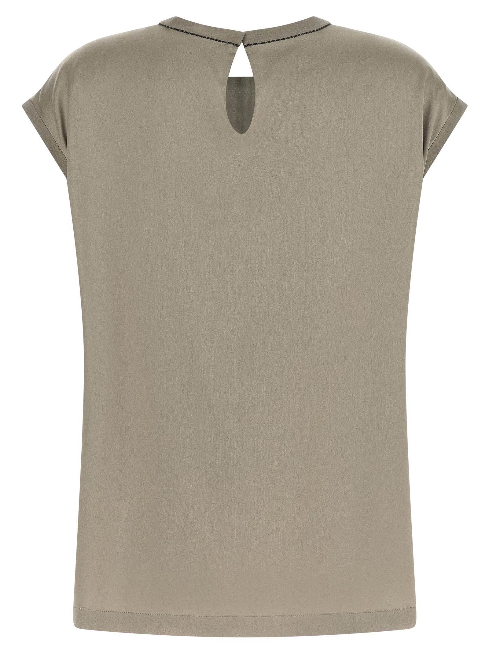 Brunello Cucinelli Bicolor Silk Blouse Brunello Cucinelli