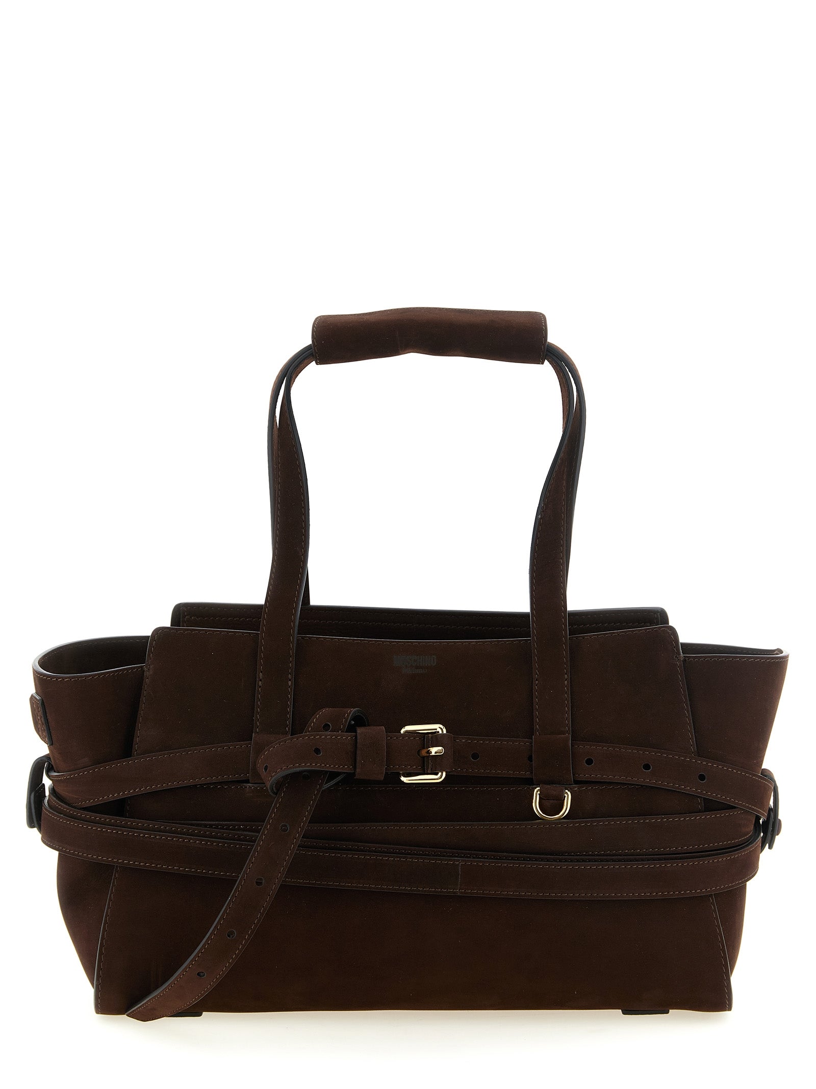 Moschino Brown Calfskin Handbag Moschino