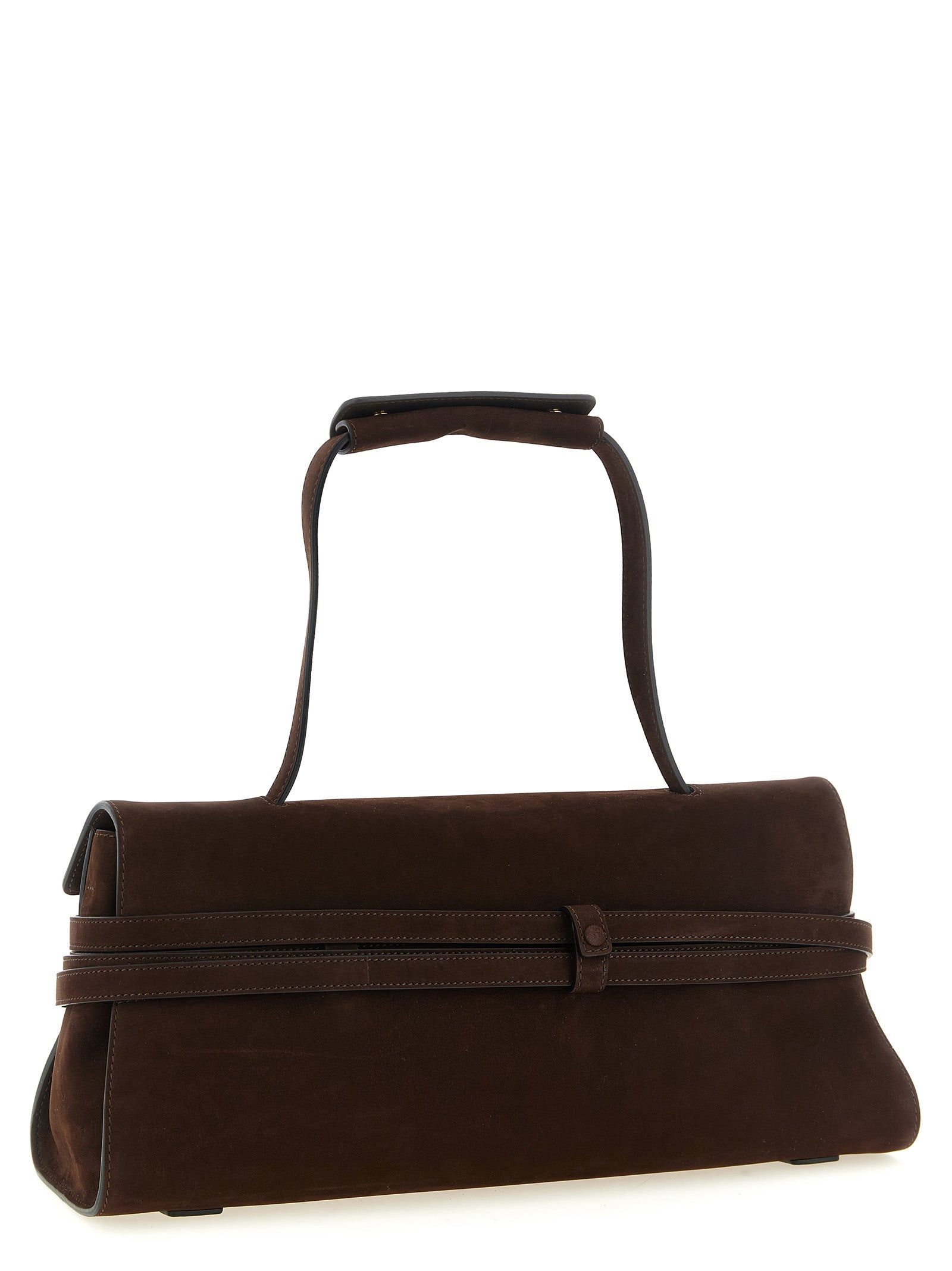 Moschino Brown Calfskin Shoulder Bag Moschino